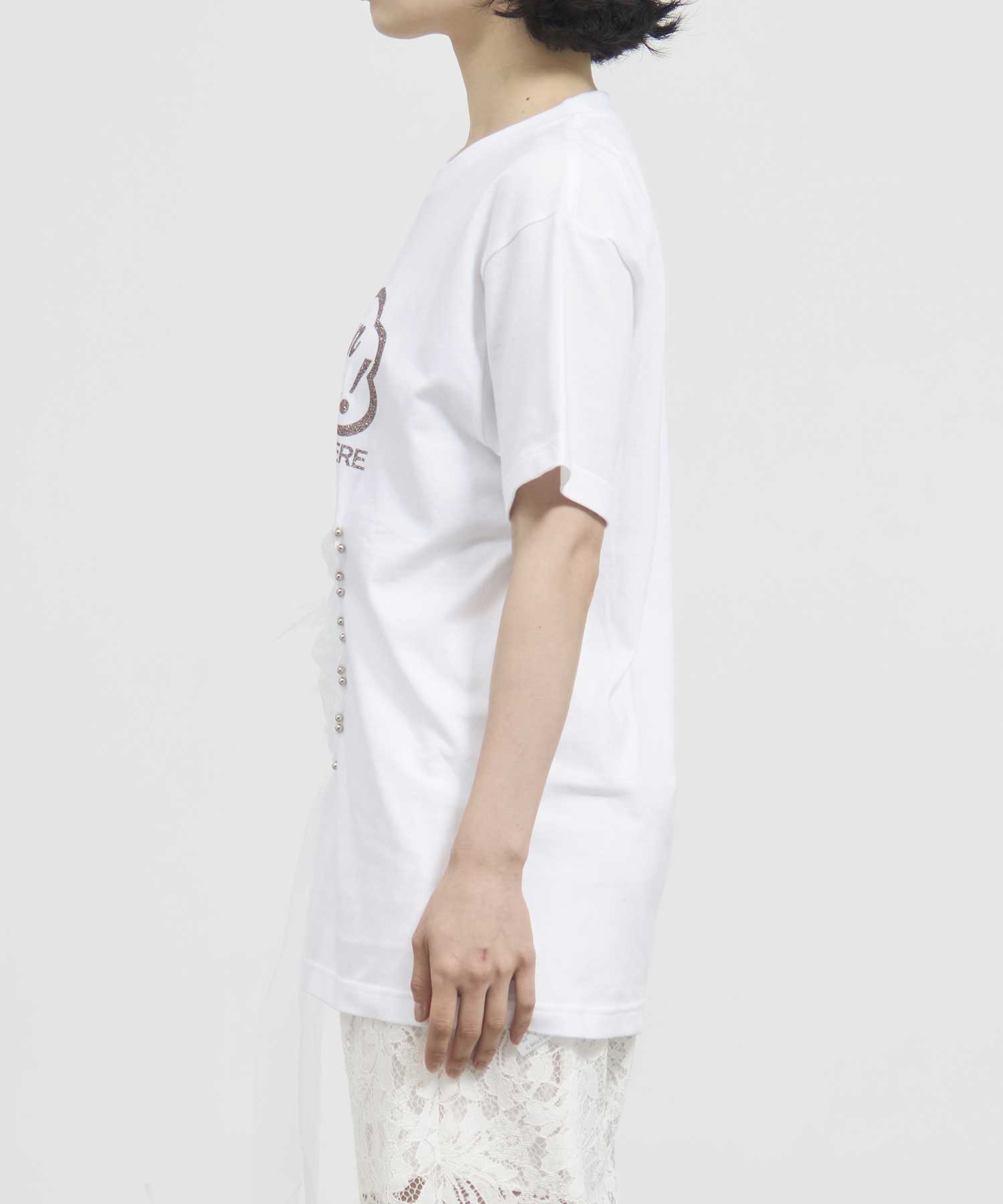 CP-25222B　Lace Up Tee Chika Kisada