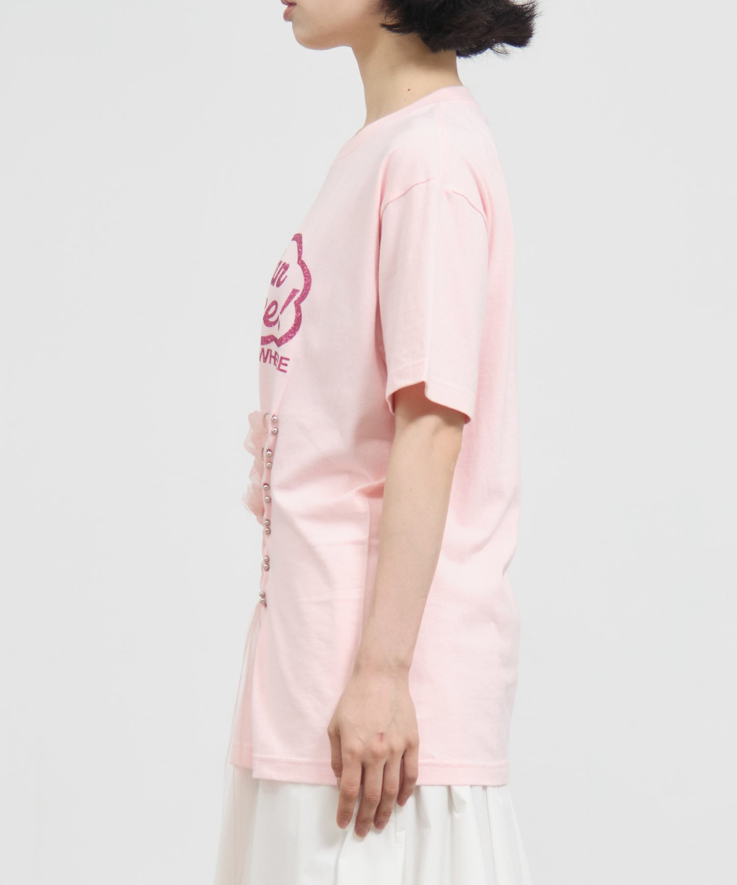 CP-25222B　Lace Up Tee Chika Kisada