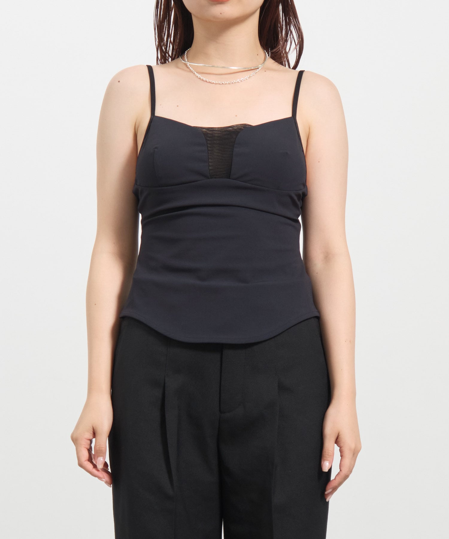 Tulle paneled cami FETICO