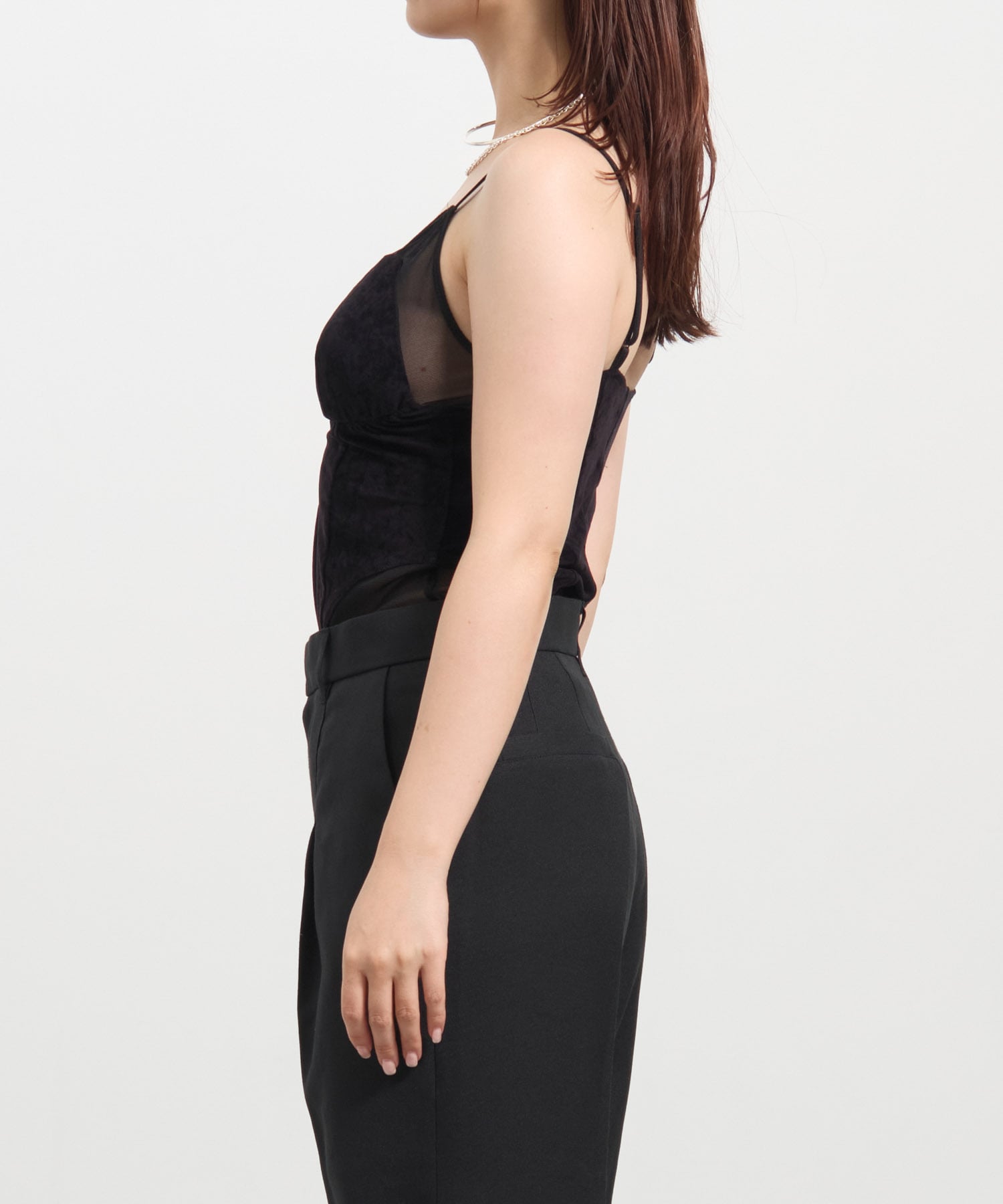 Velour paneled bodysuit(36 BLACK): FETICO: WOMENS｜THE TOKYO