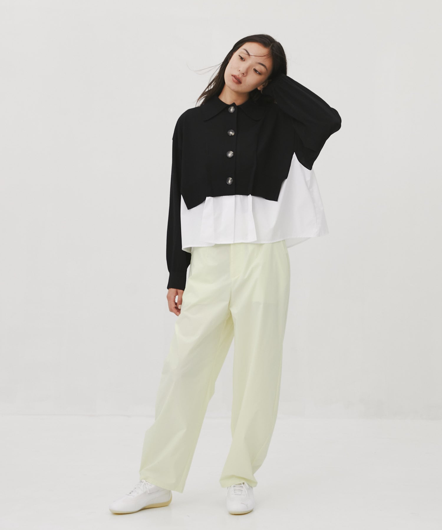 FAKE-LAYERED CARDIGAN ENFOLD