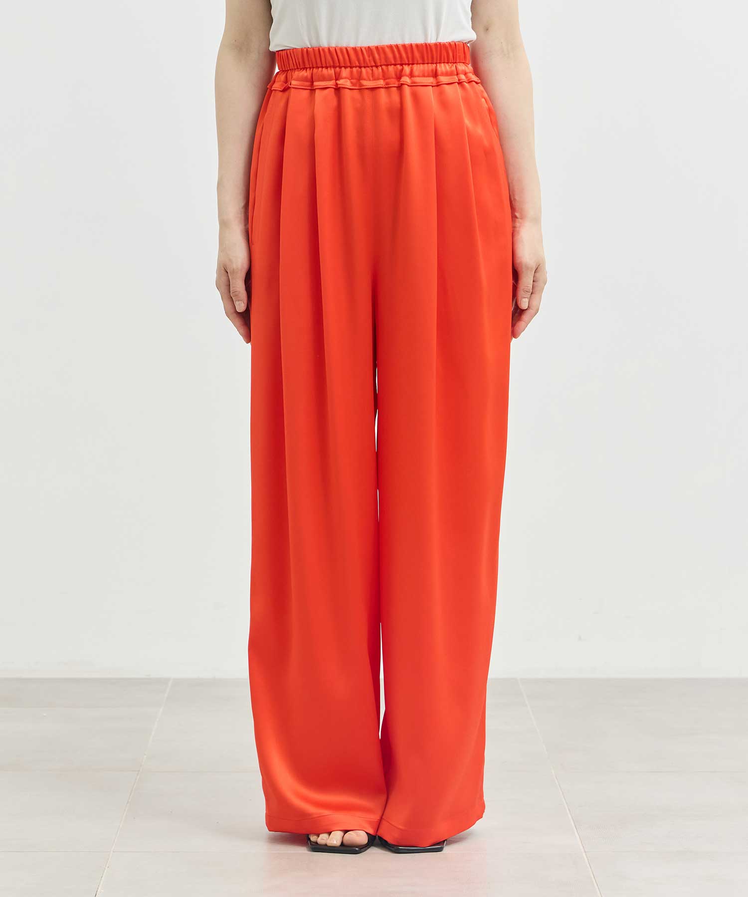 GATHER WIDE-TROUSERS ENFOLD