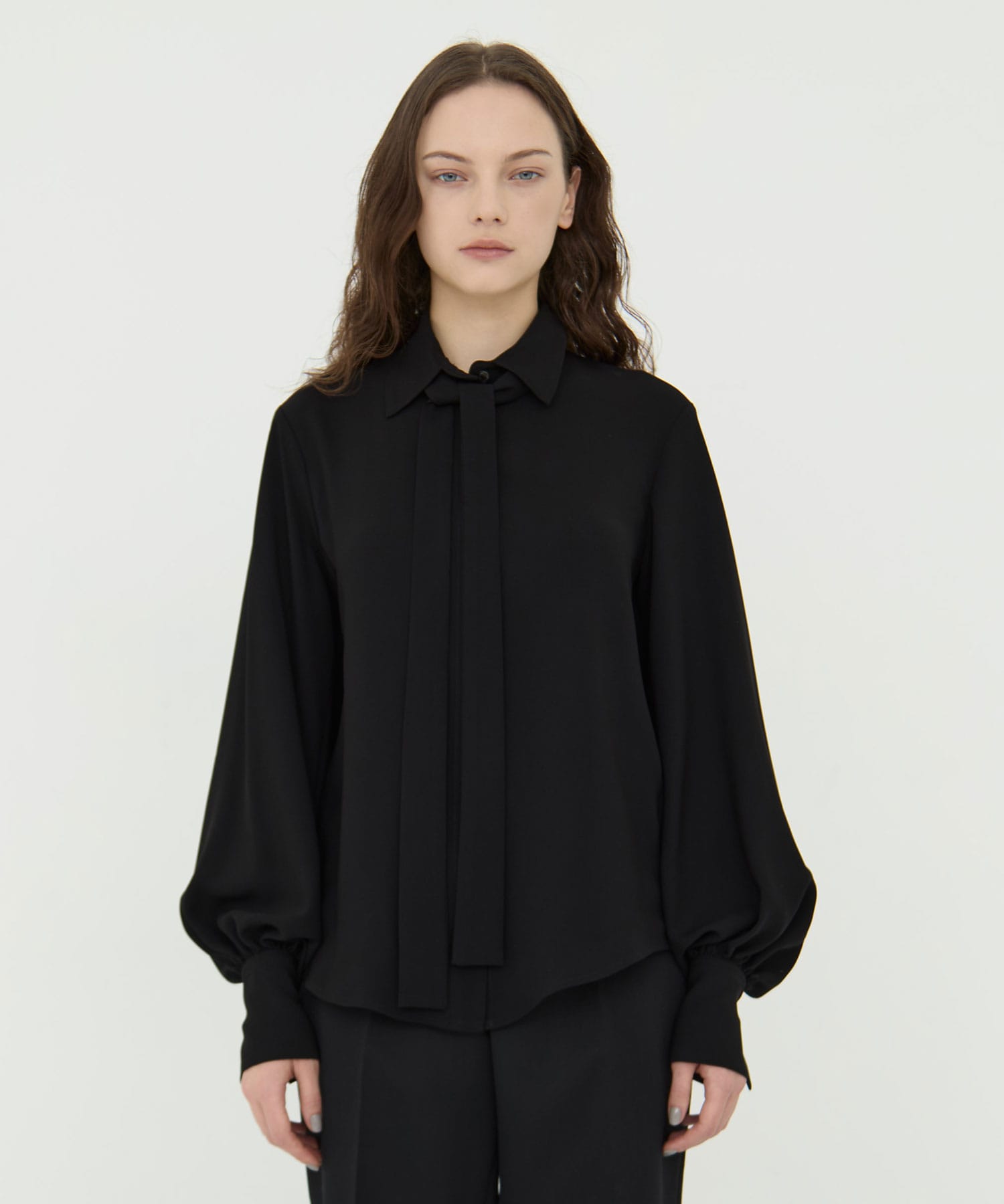 BLACK FORMAL BOWTIE SHIRT CINOH