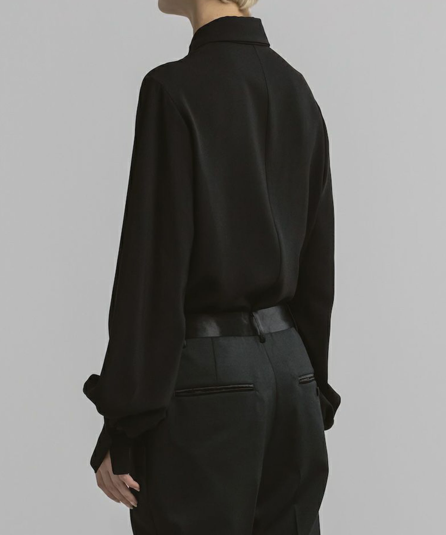 BLACK FORMAL BOWTIE SHIRT CINOH