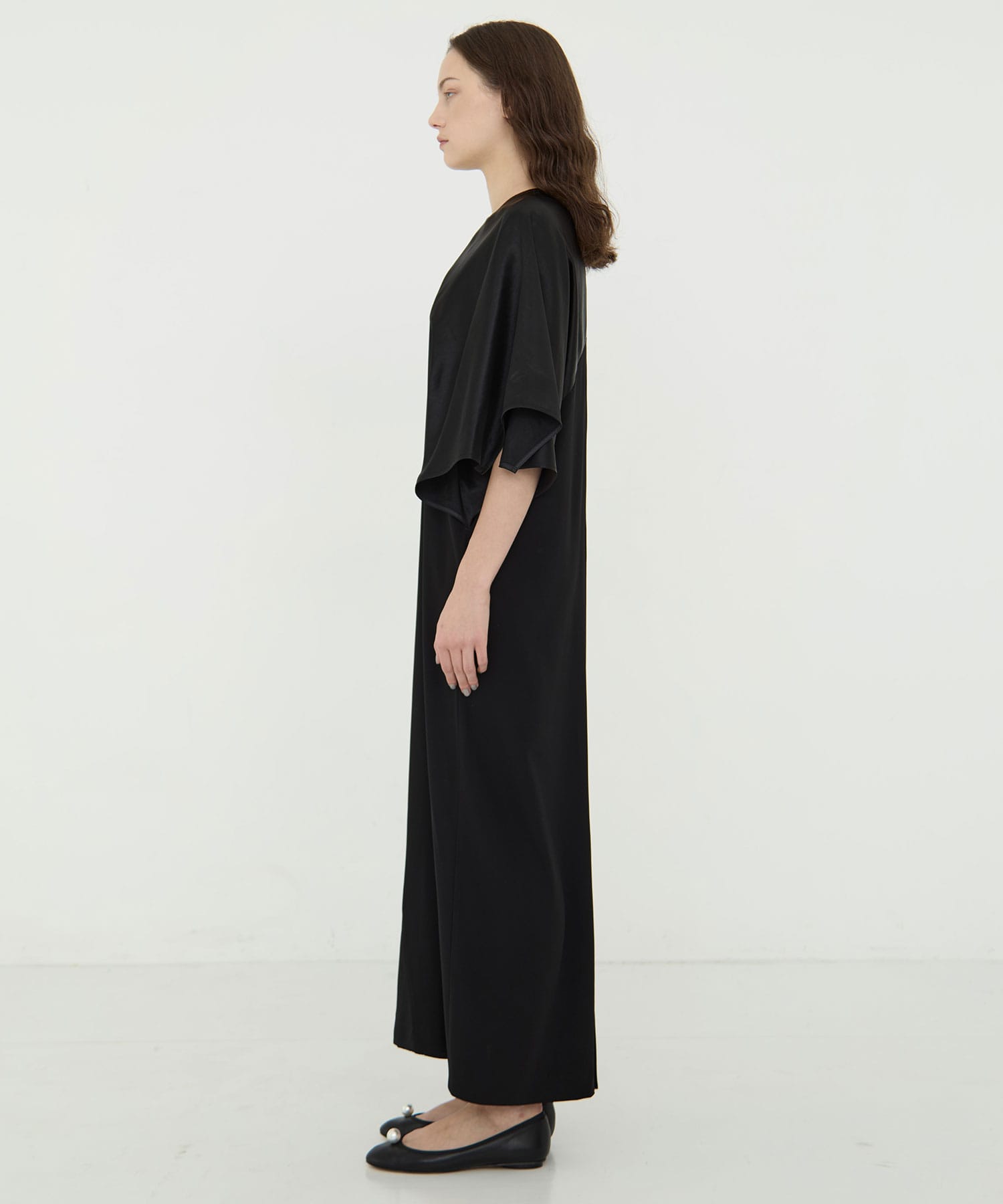 BLACK FORMAL ASYMMETRY DRESS CINOH