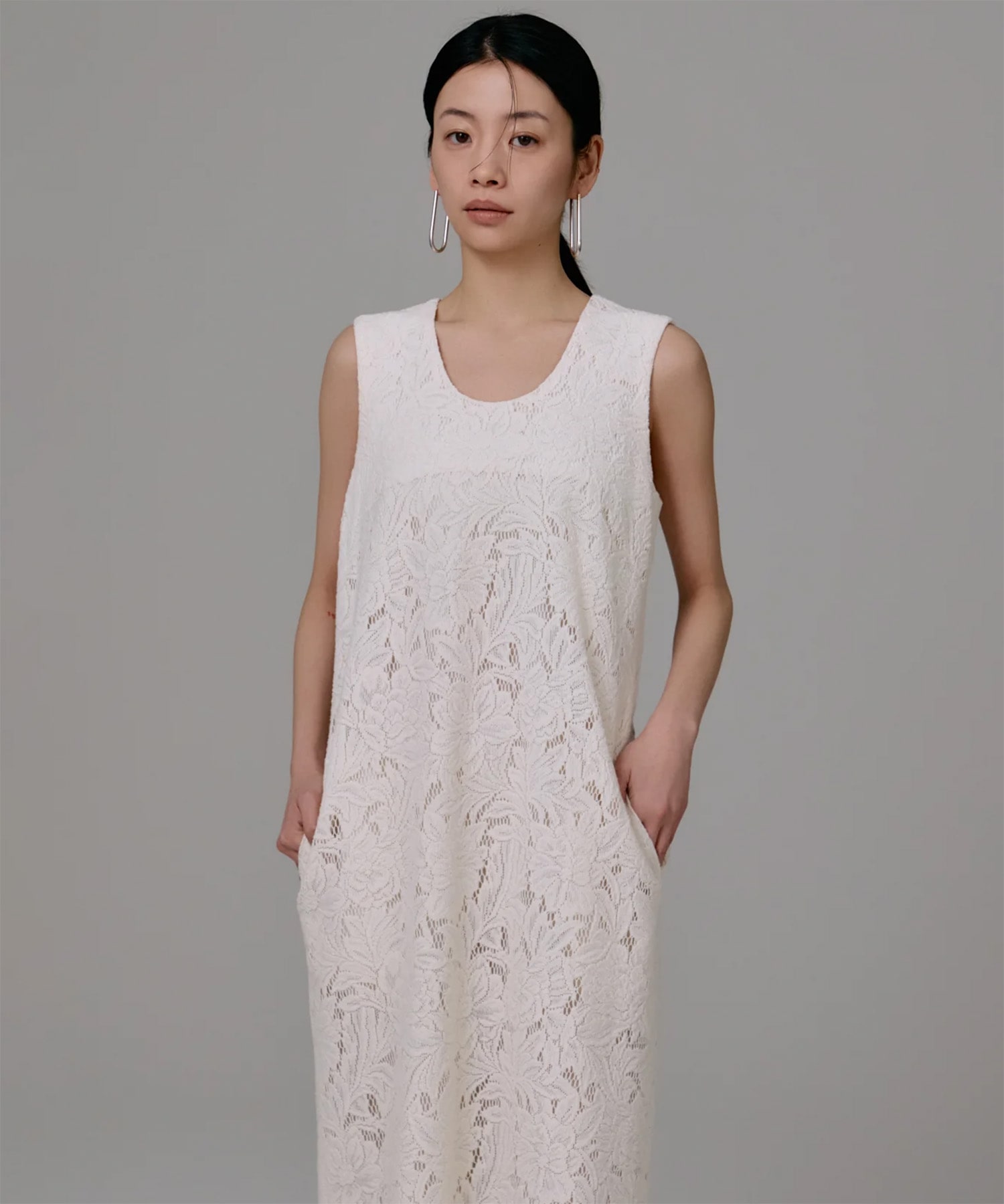 flower jacquard lace dress Louren