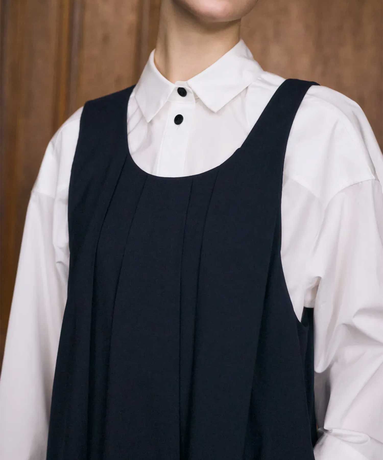 TUCK JUMPER-SKIRT ENFOLD