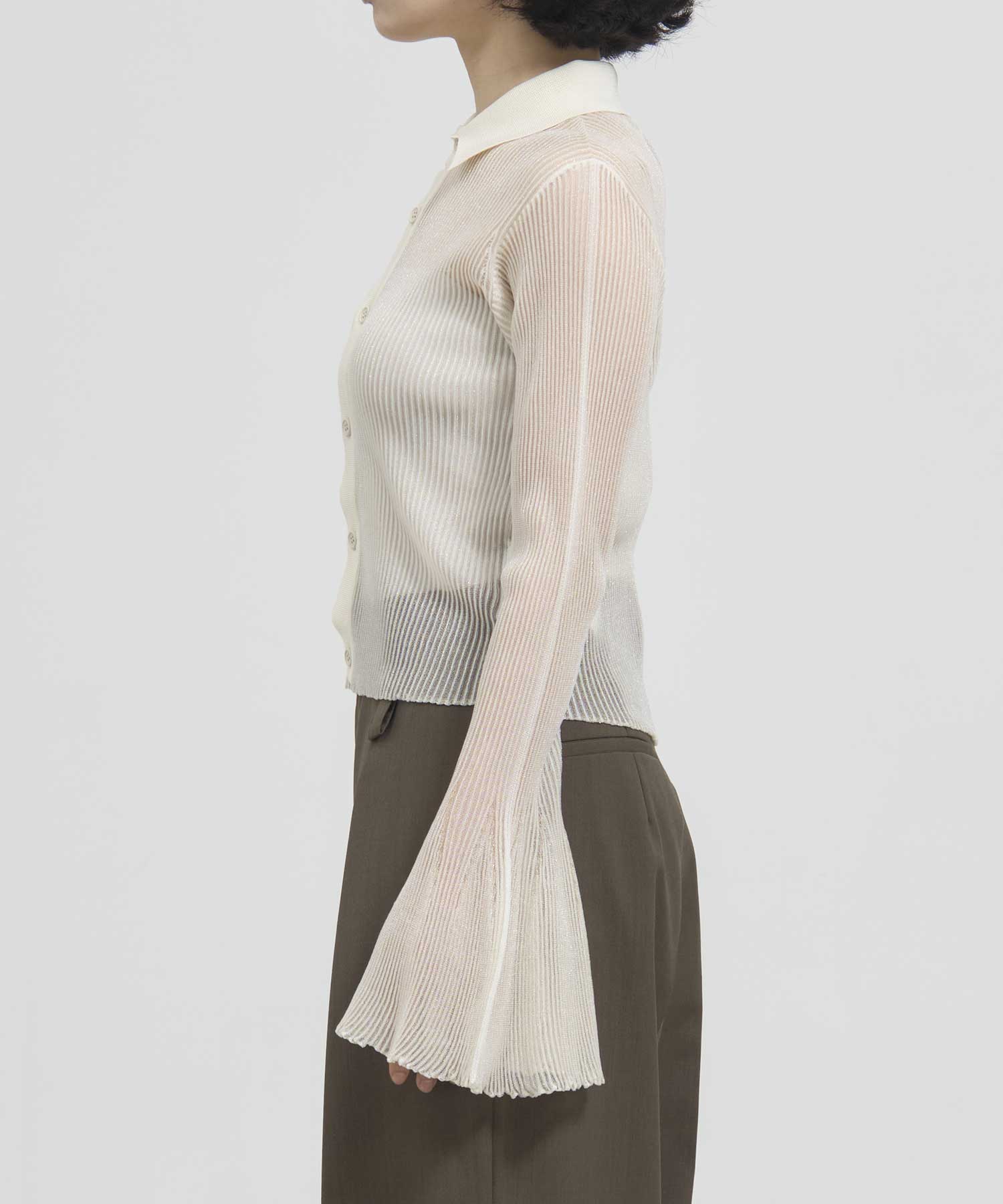 HYPHA LUCENT GLITTER SHIRT CARDIGAN CFCL