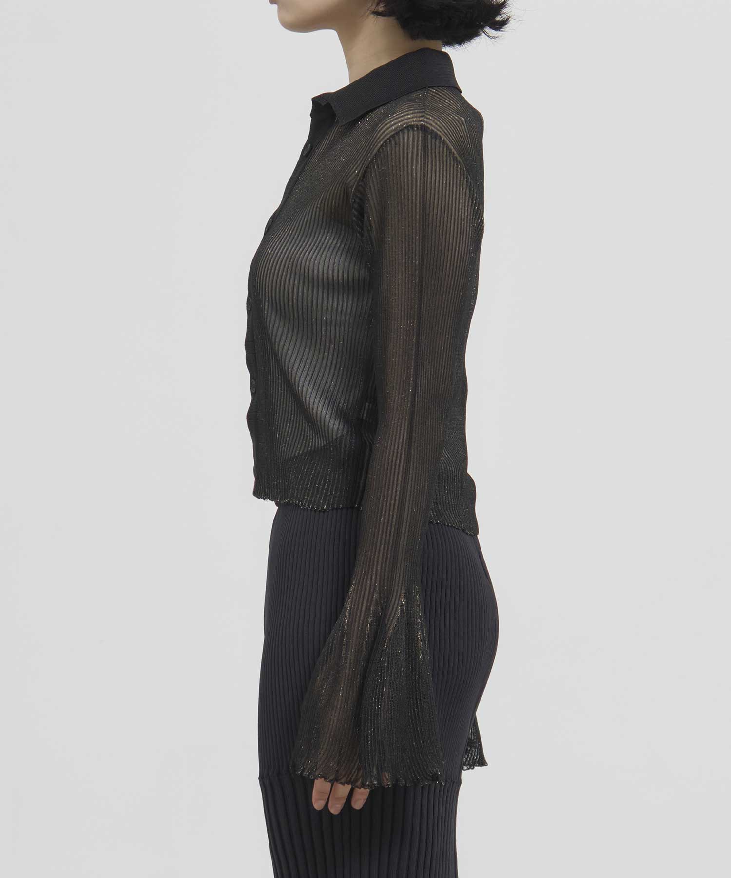 HYPHA LUCENT GLITTER SHIRT CARDIGAN CFCL