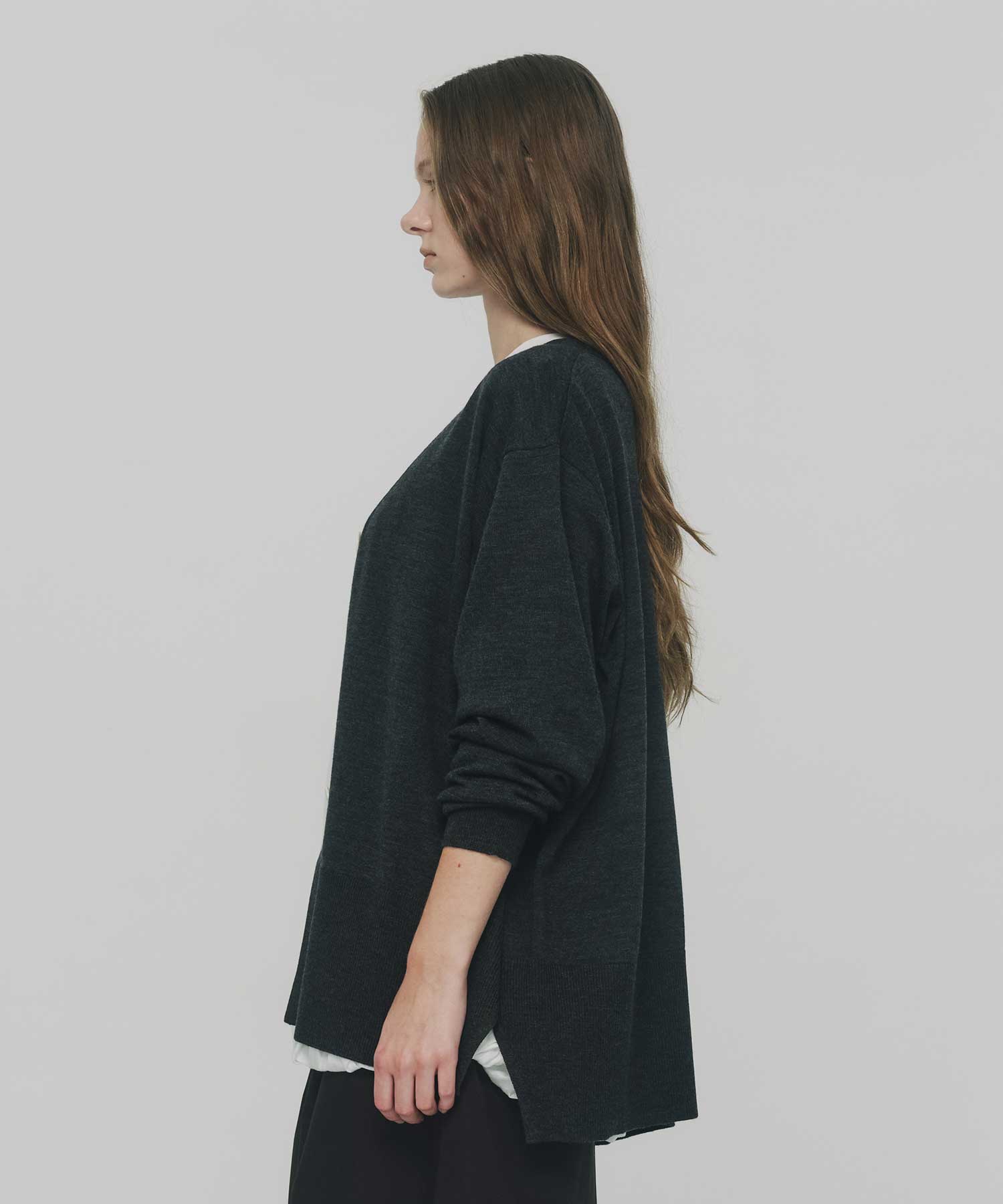 FLARE-SILHOUETTE CARDIGAN ENFOLD