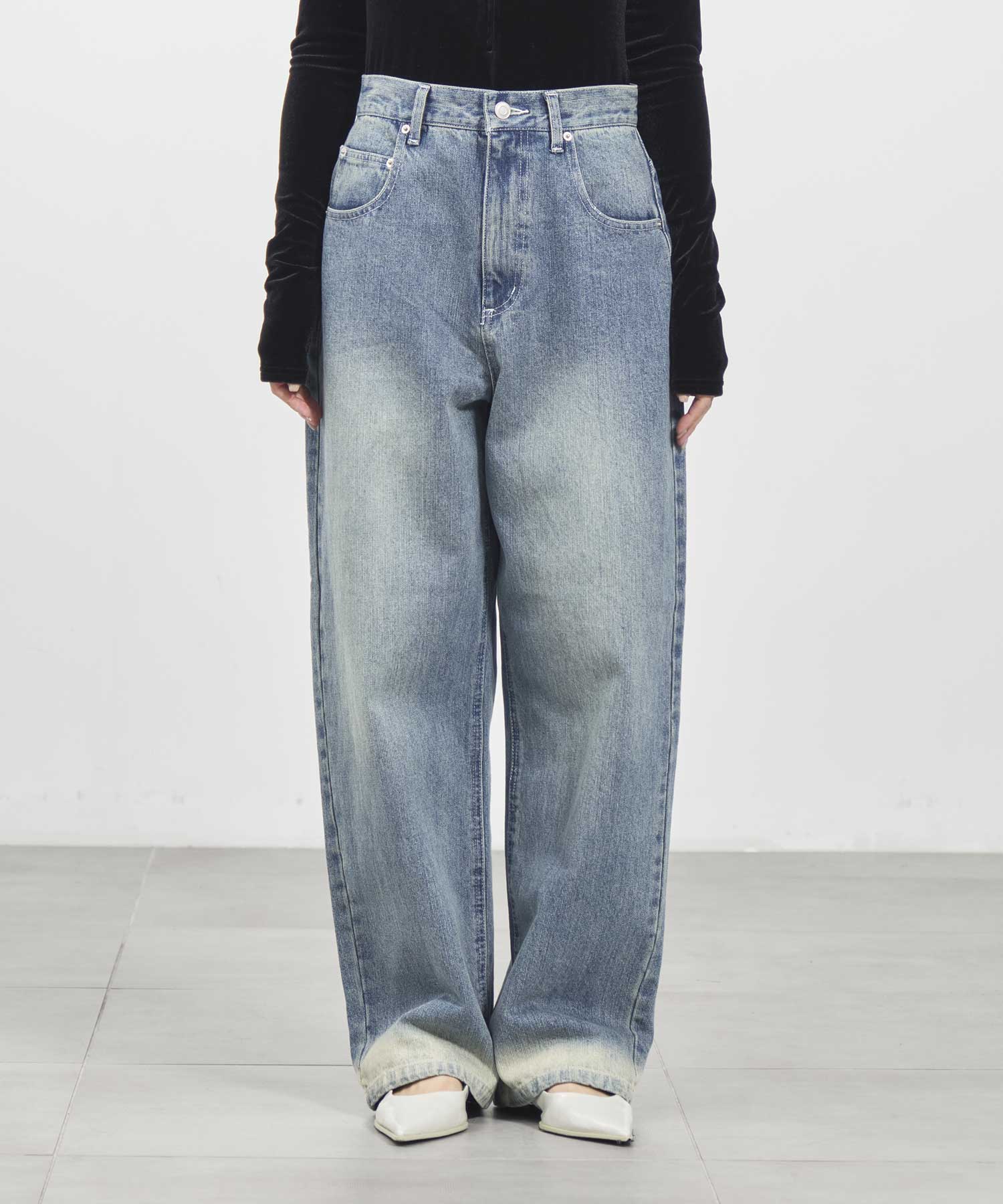 bleach hem denim Louren