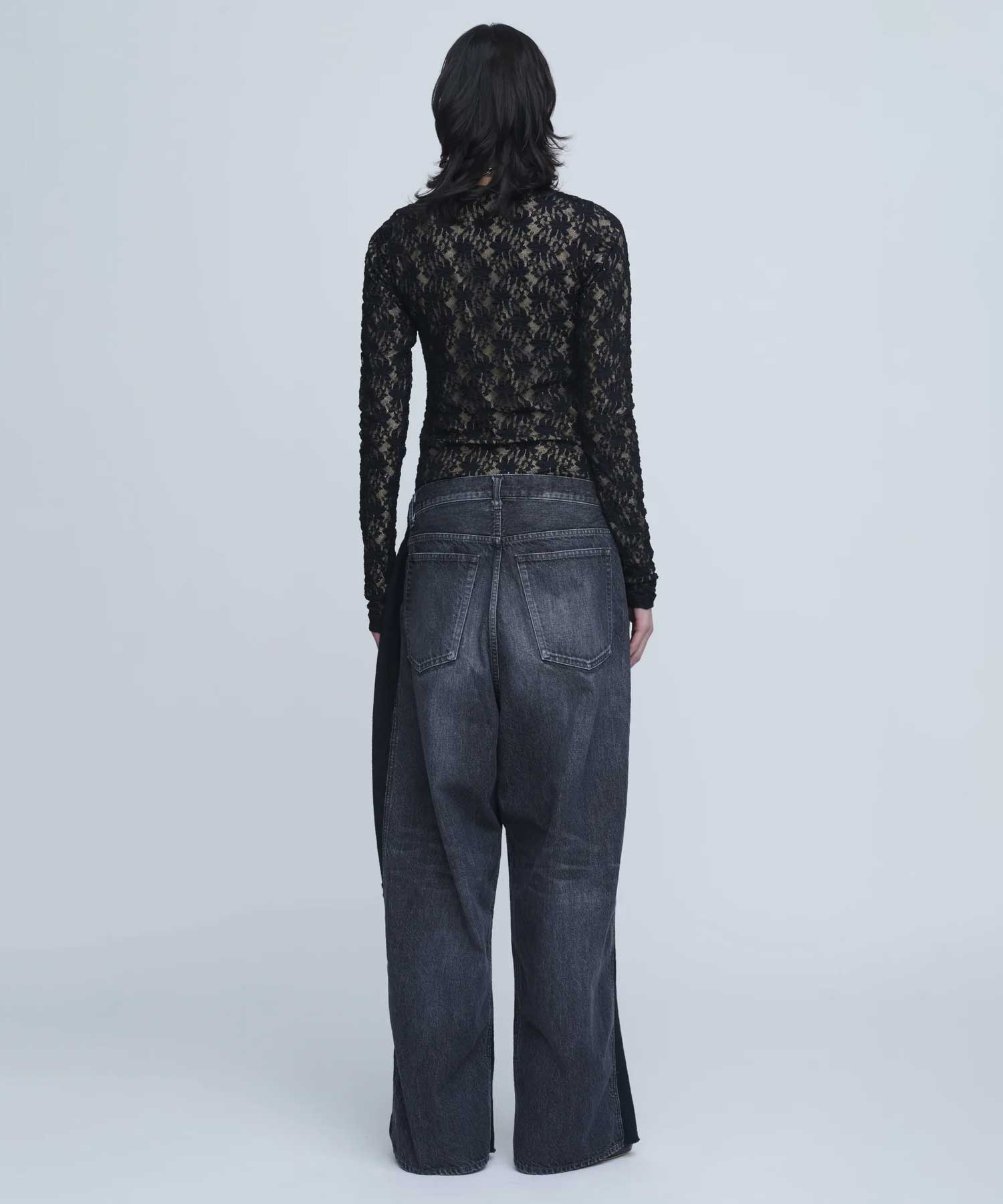 Hybride Sweat Denim Pants INSCRIRE