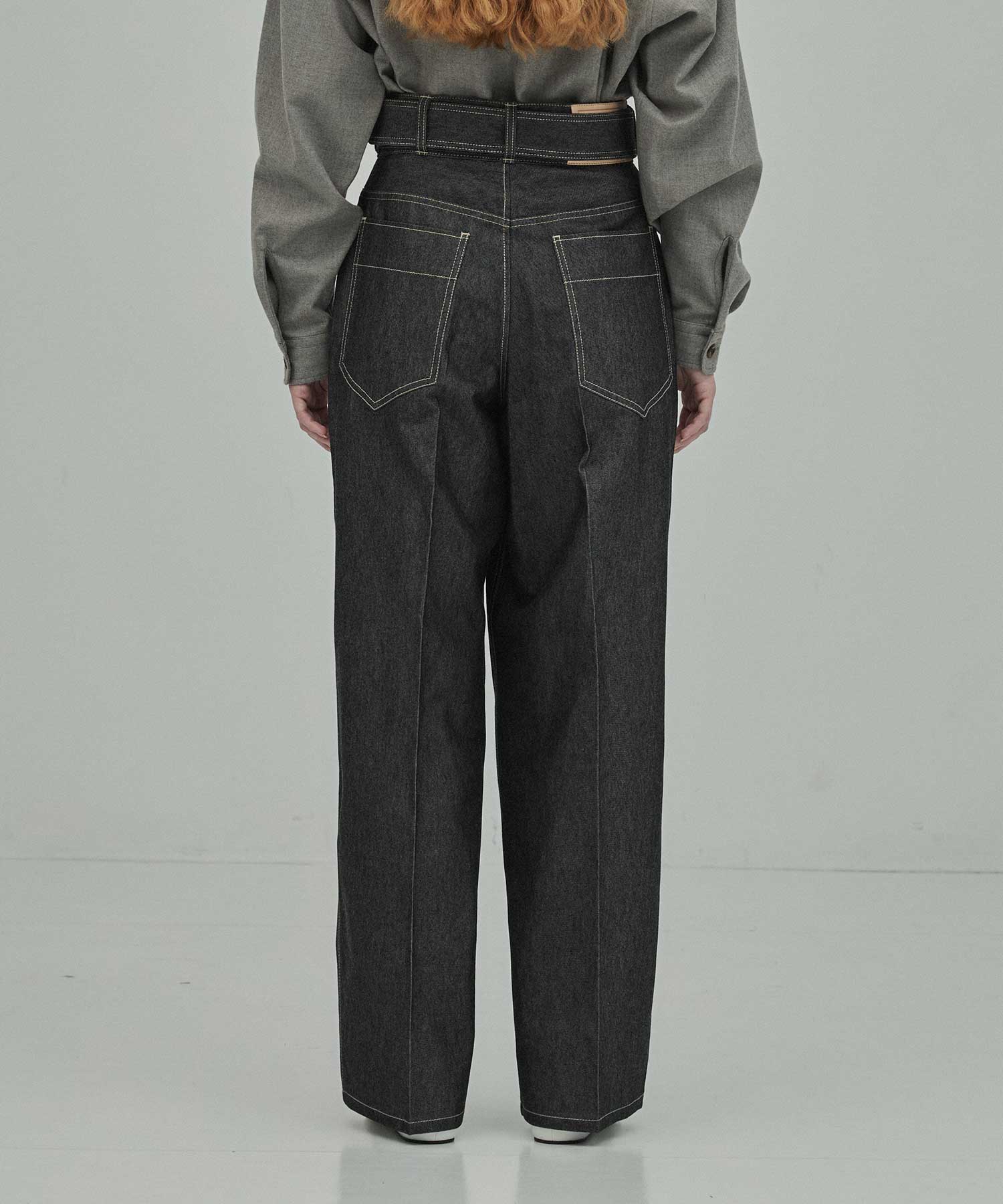 THE BELTED WIDE DENIM THE RERACS