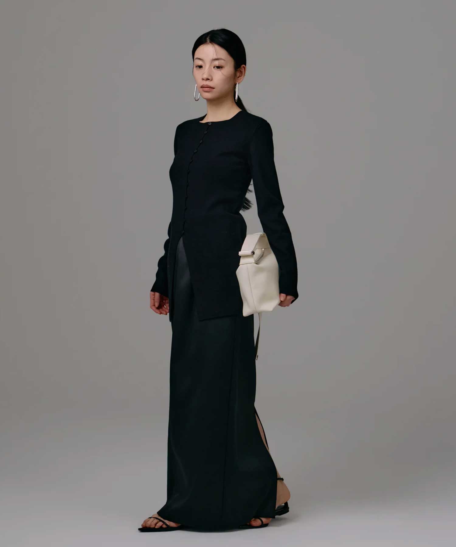 satin pencil skirt Louren