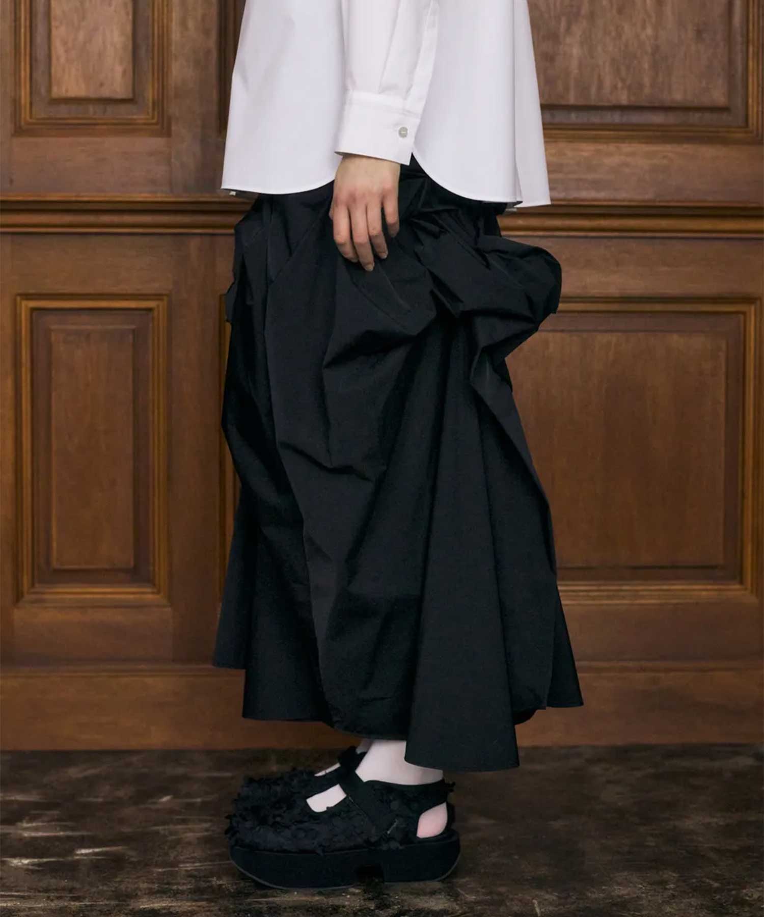 RIBBON TUCK SKIRT ENFOLD
