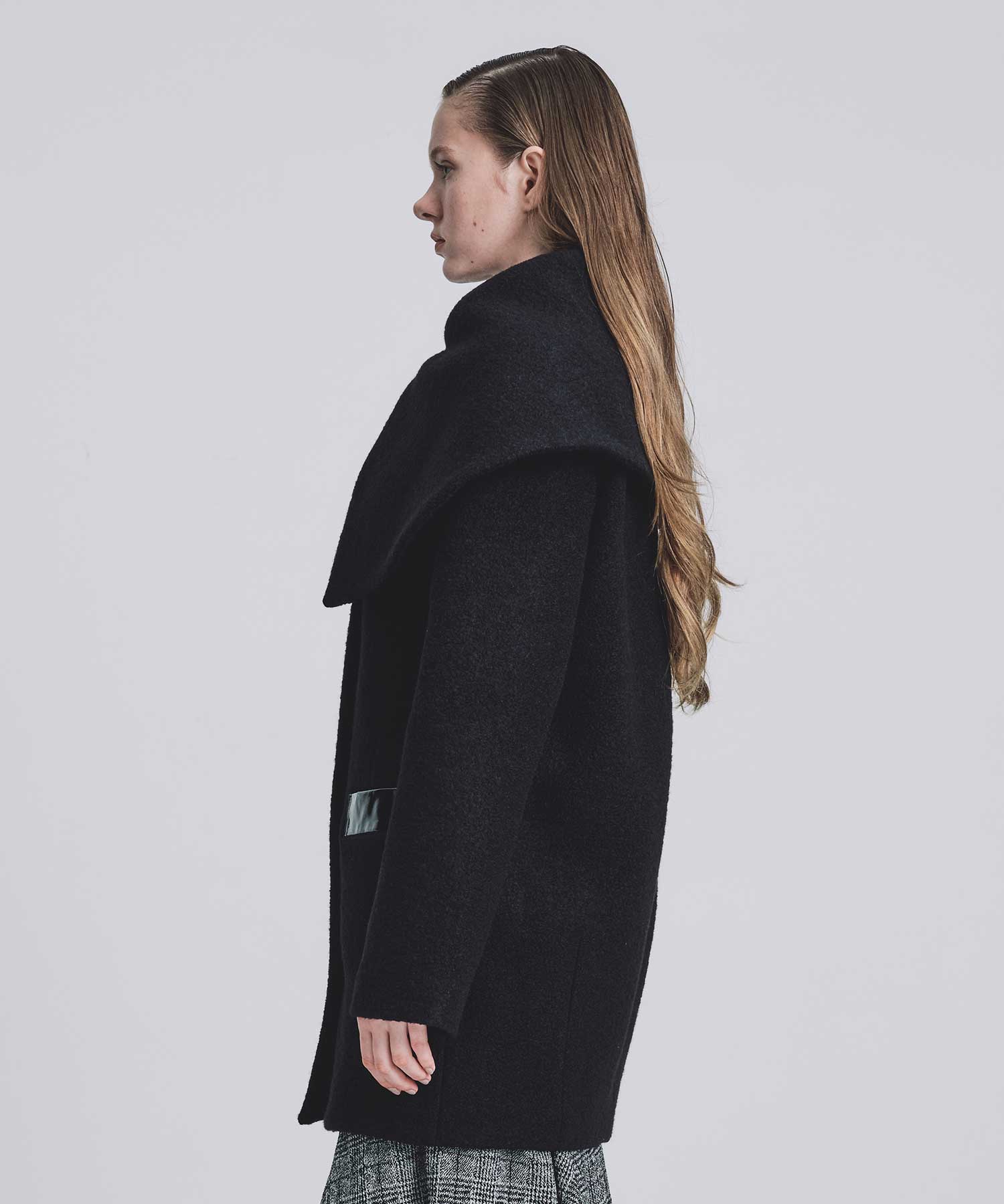 Boucle wool cape coat FETICO