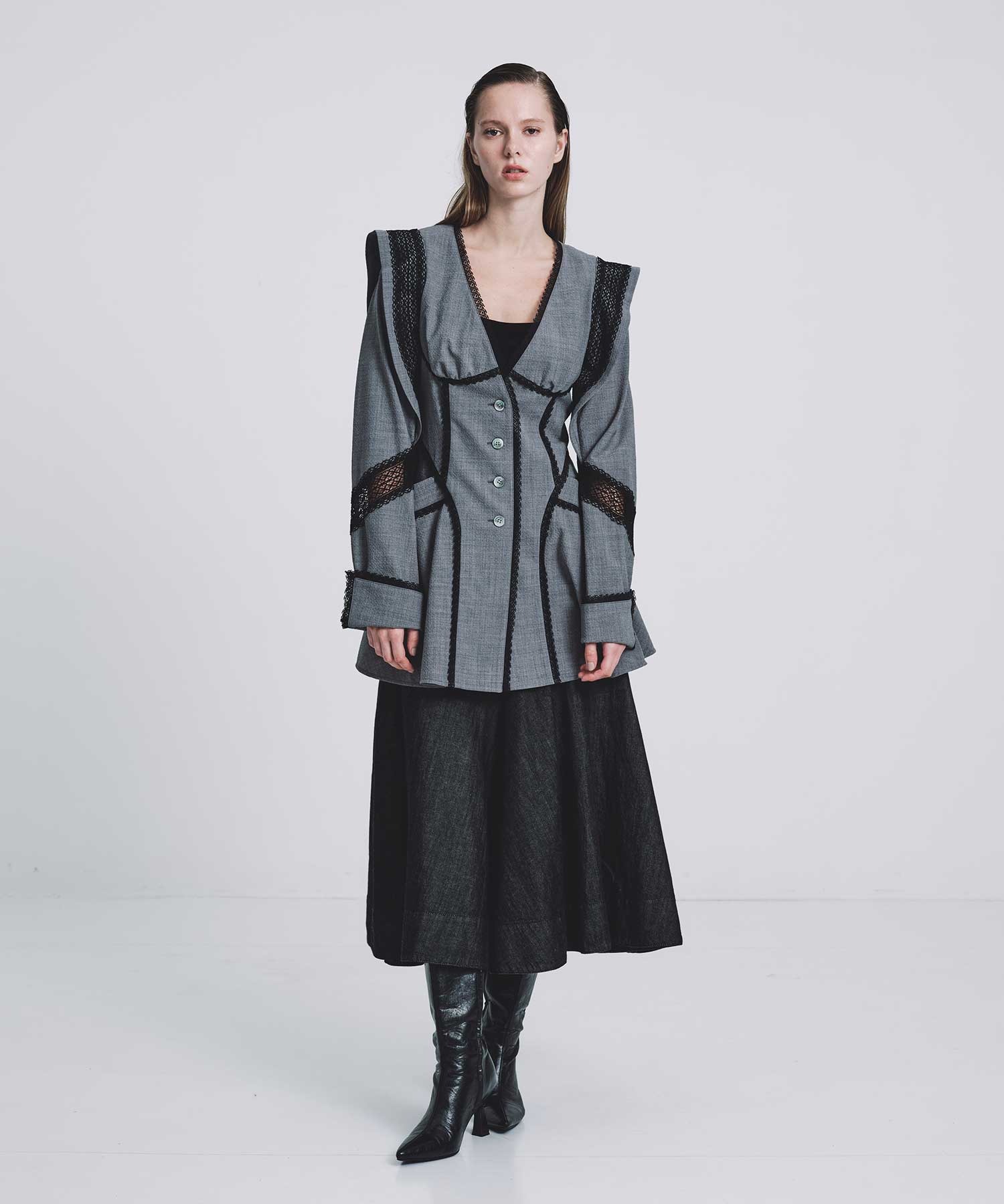 別注 LACE-PANELED JACKET FETICO