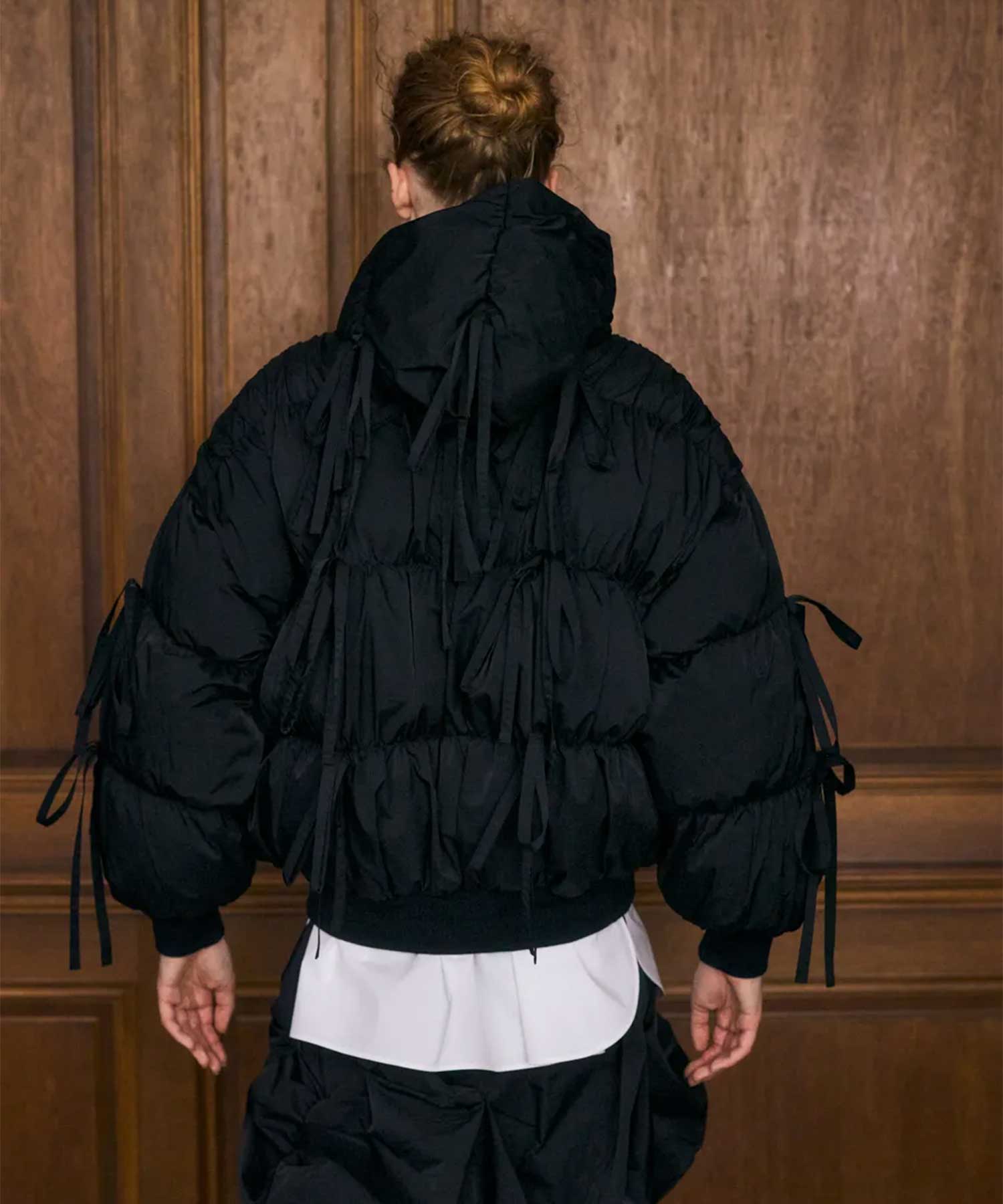 RIBBON DOWN-JAKET ENFOLD