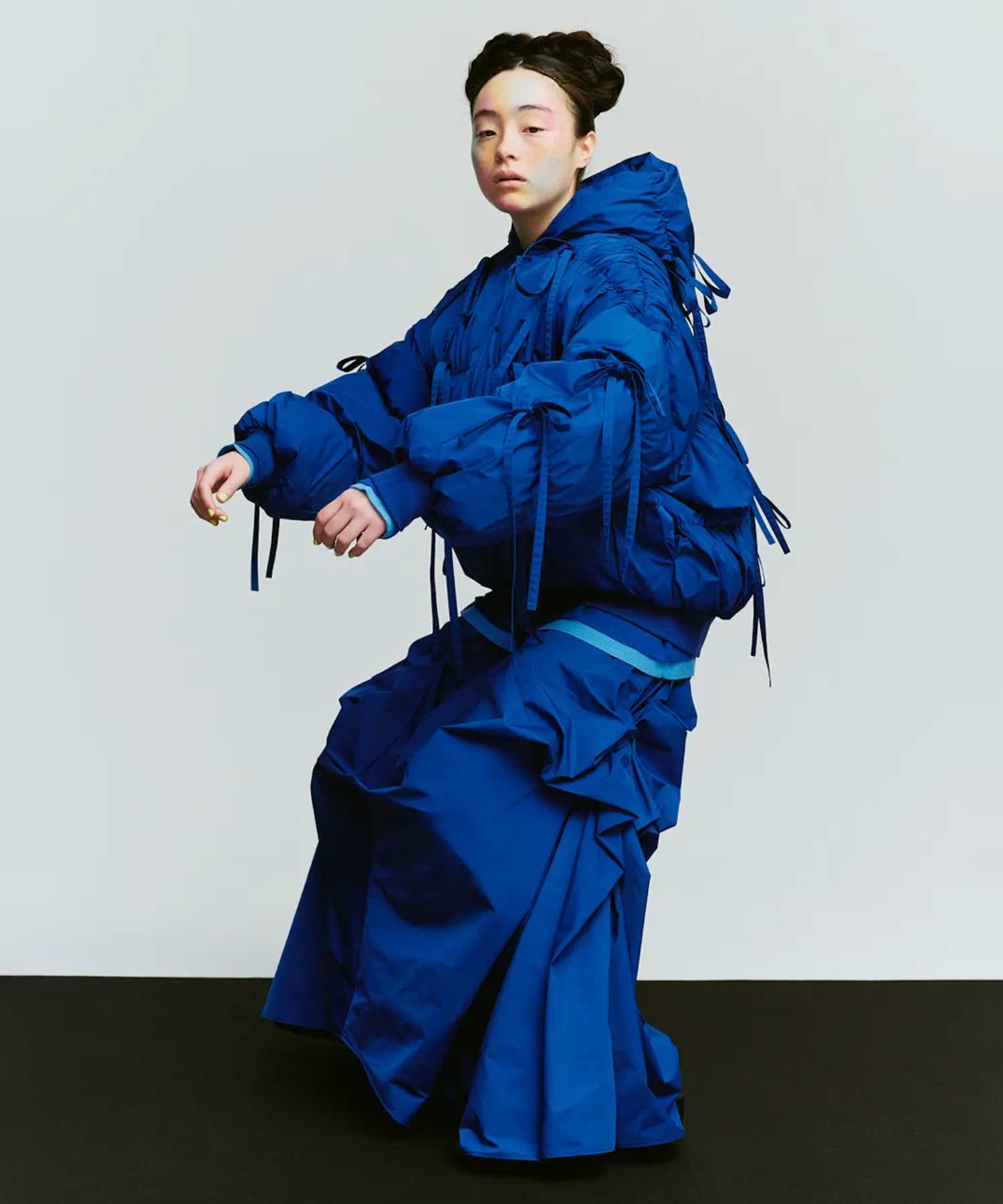 RIBBON DOWN-JAKET ENFOLD