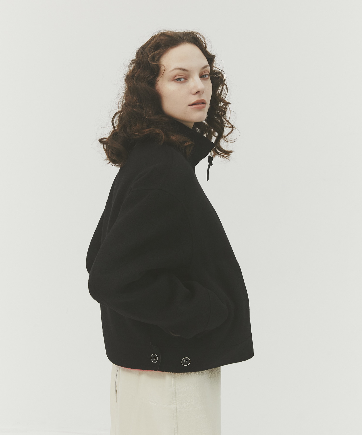 CASHMERE REVERSIBLE STAND ZIP BLOUSON THE TOKYO