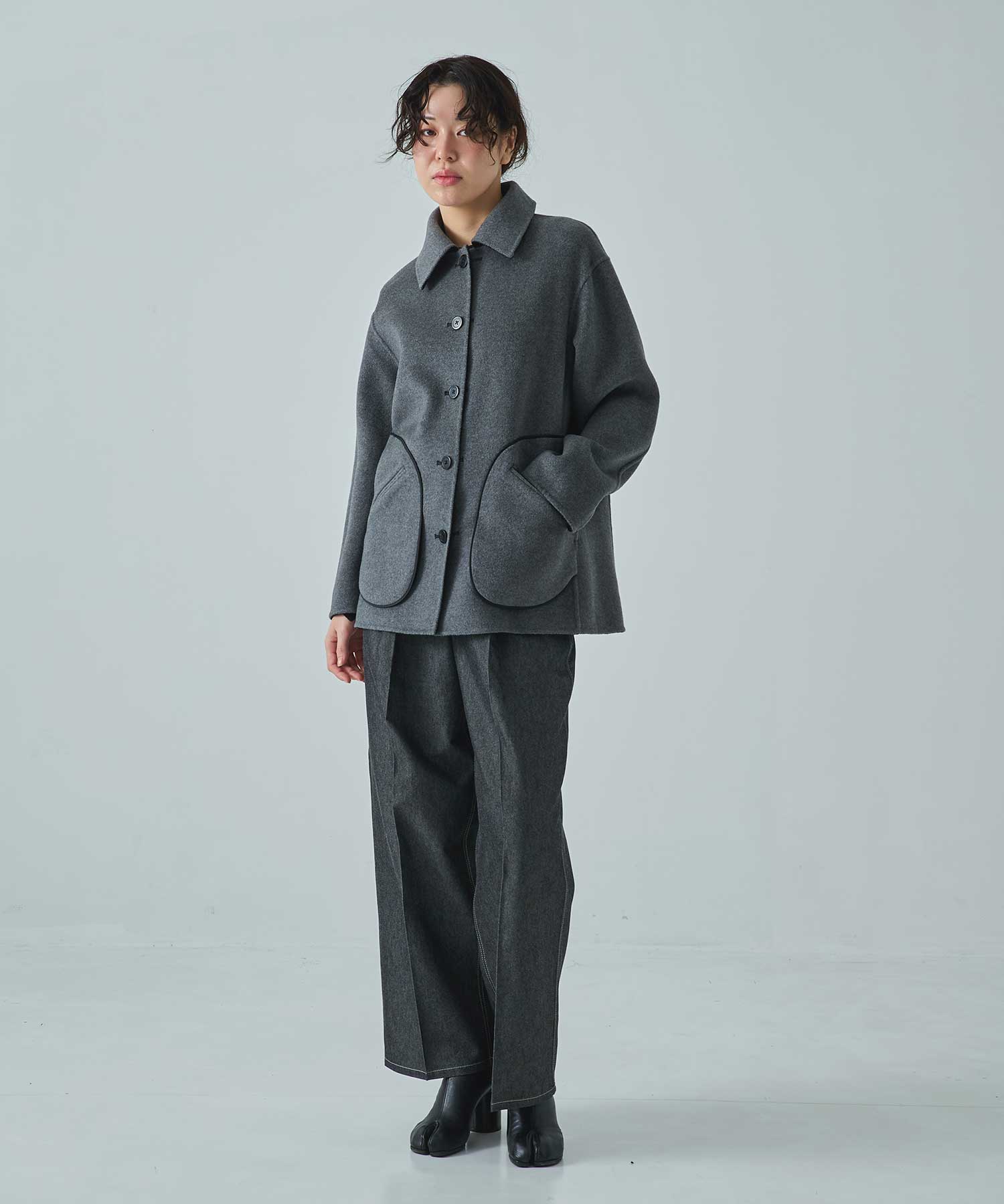 CASHMERE/SILK/WOOL SHORT COAT THE TOKYO