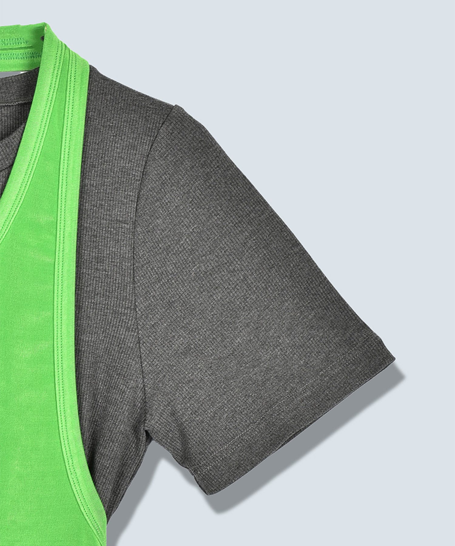 SHEER HALTER LAYERED T-SH OMMO