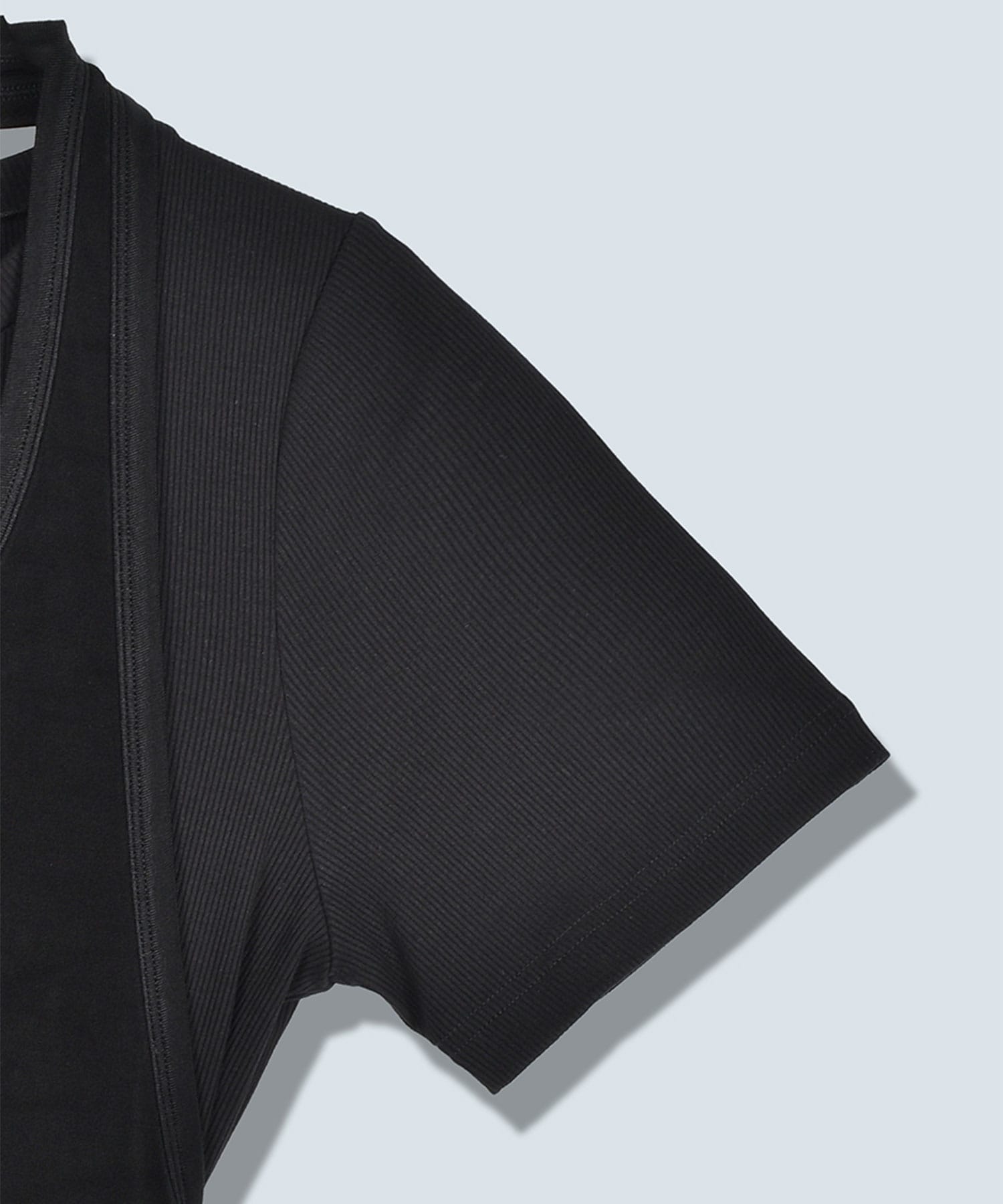 SHEER HALTER LAYERED T-SH OMMO