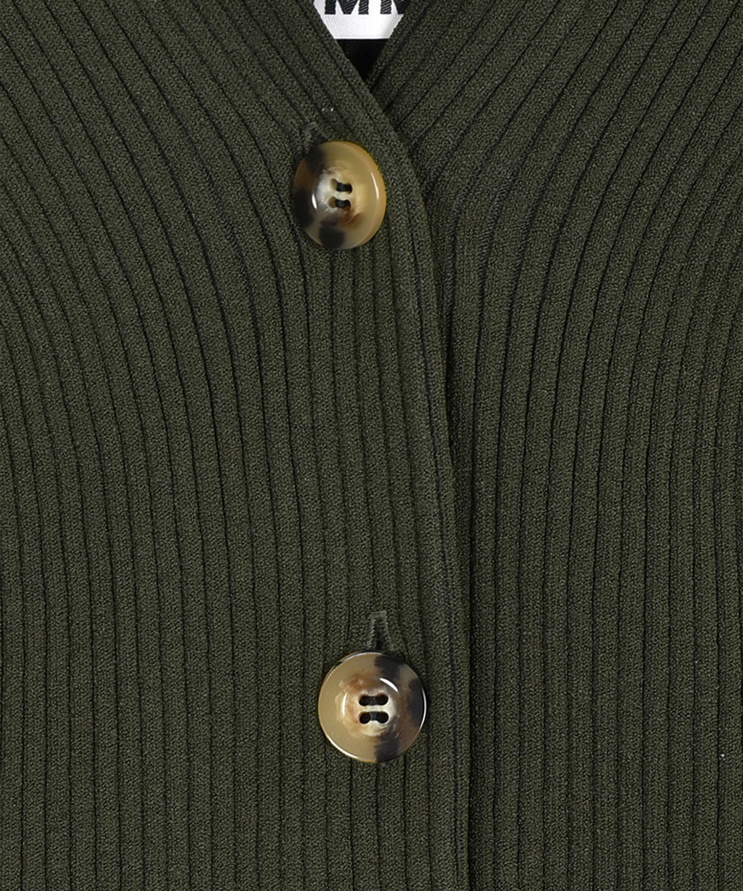 SIDE FLARE V NECK KNIT VEST OMMO