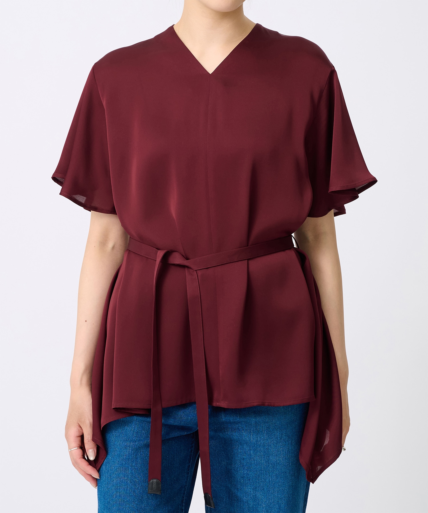 Satin Half Sleeve Blouse THE TOKYO