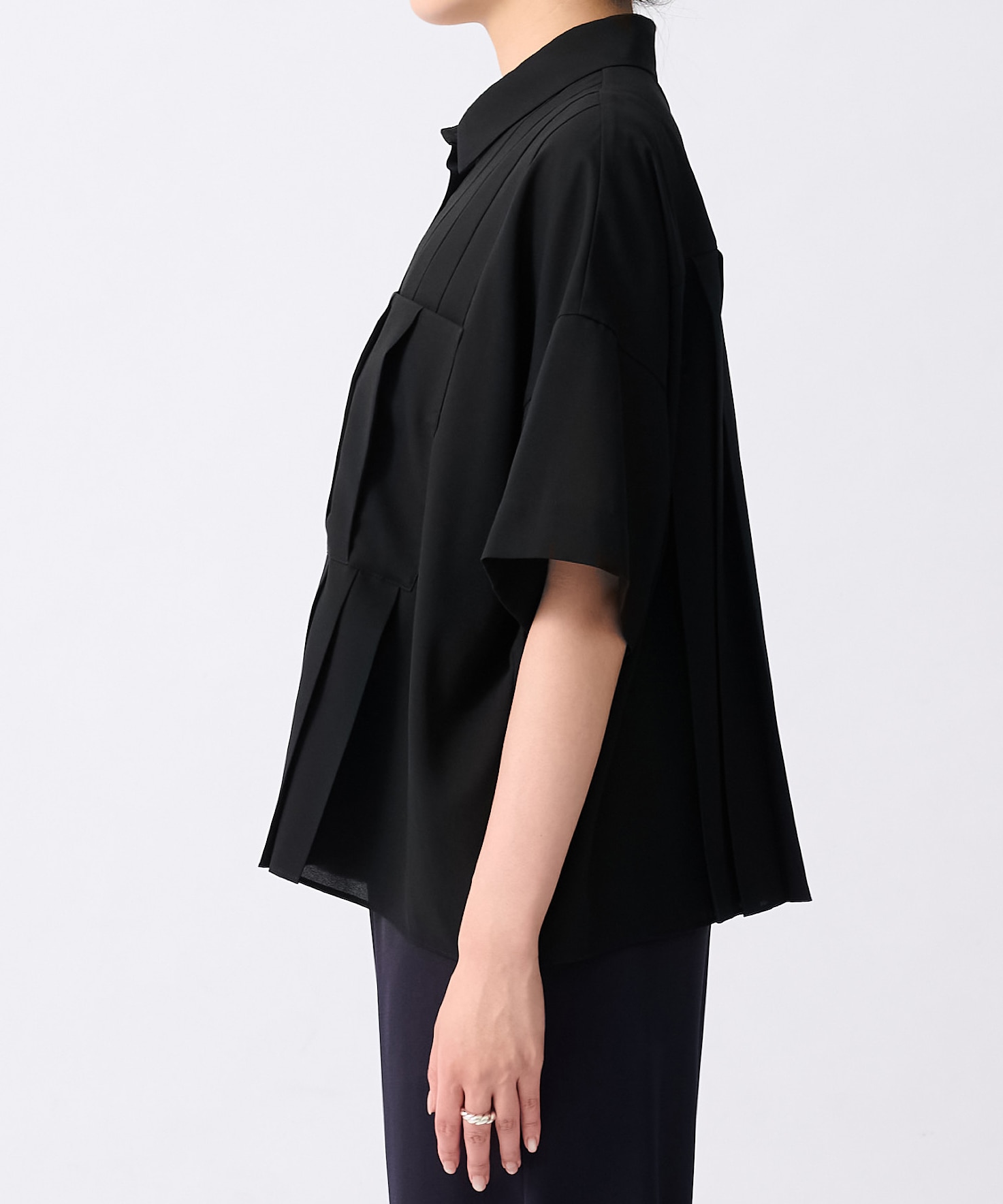 PLEATS WIDE BOX SHIRT ENFOLD
