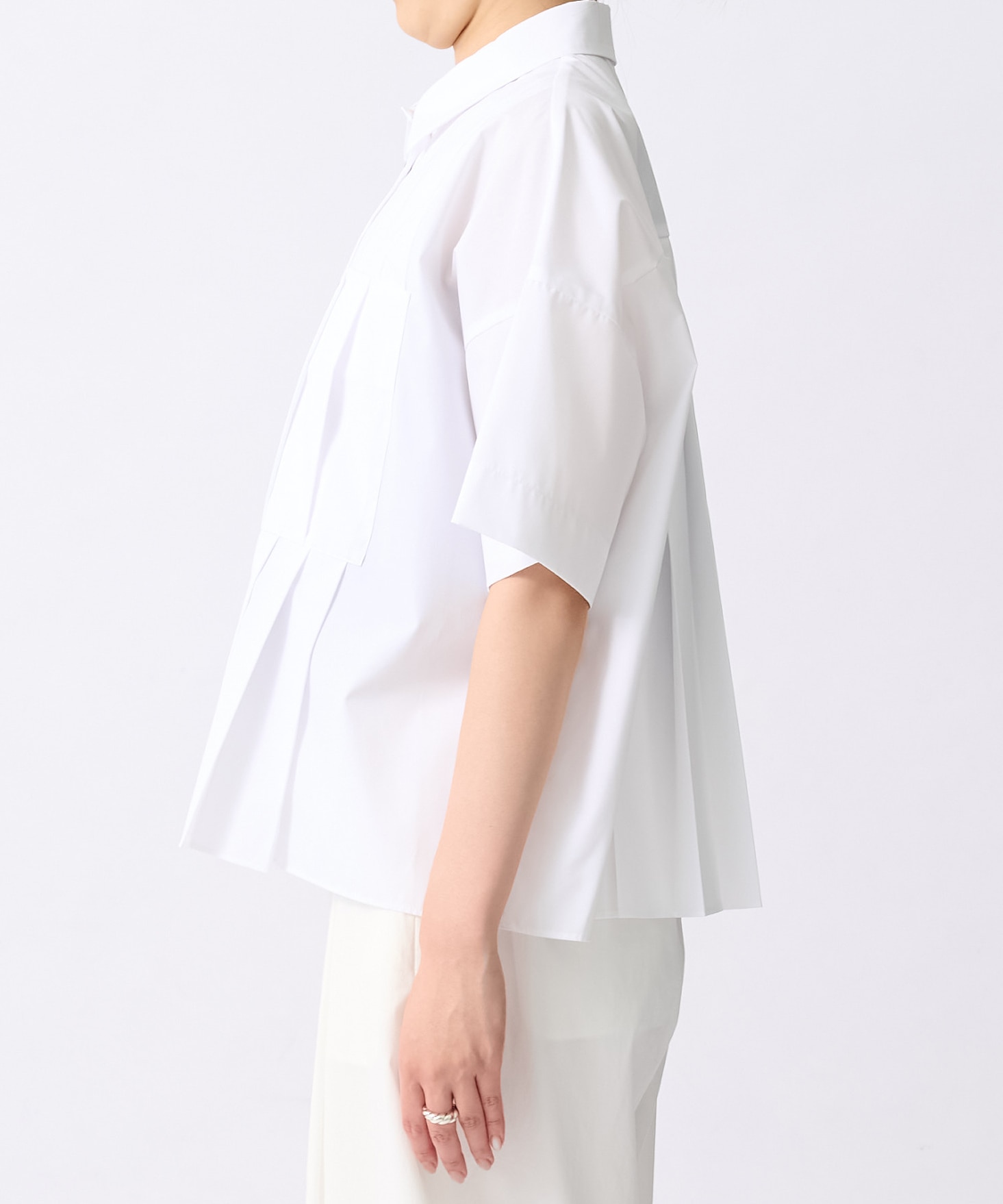 PLEATS WIDE BOX SHIRT ENFOLD