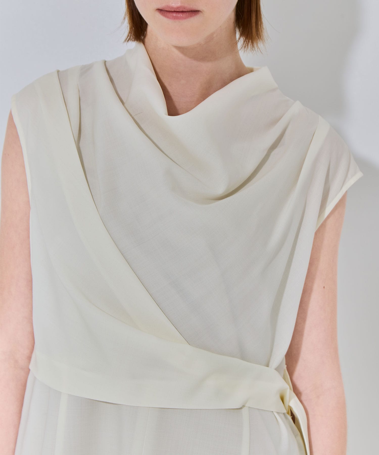 Cowl Neck Wool Dress THE TOKYO