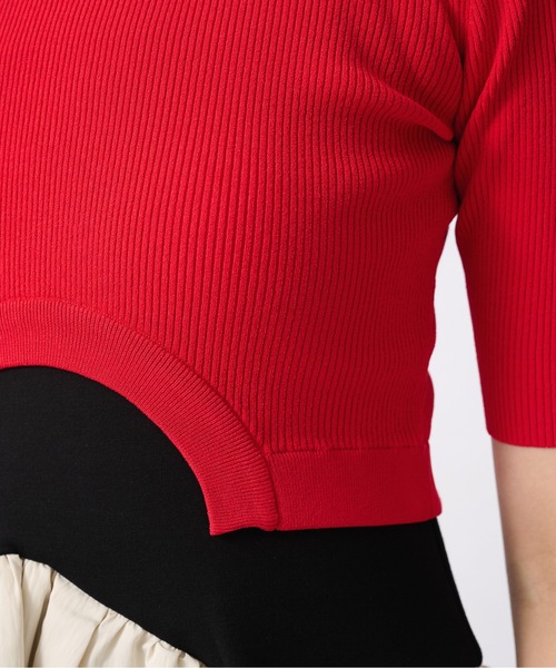 CIRCLE CUT SHORT KT TOP OMMO