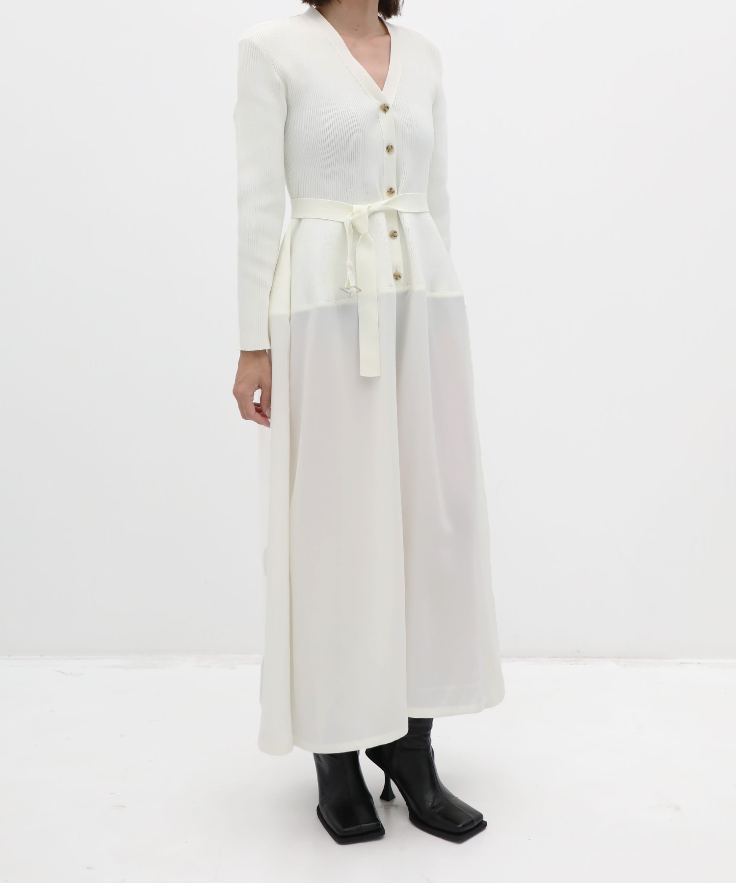 別注 Jessica combi tex knit dress AKIRANAKA