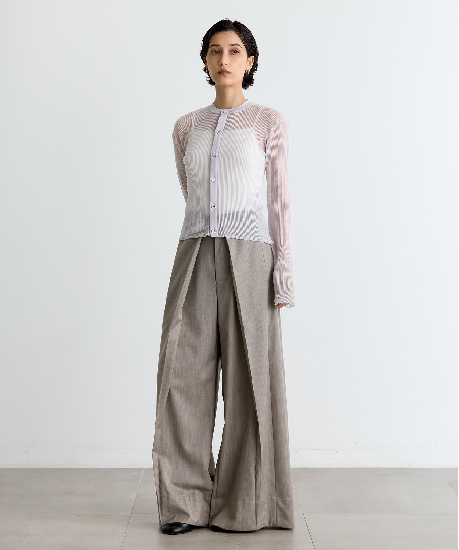 HYPHA LUCENT GLITTER BELL SLEEVE CARDIGAN CFCL