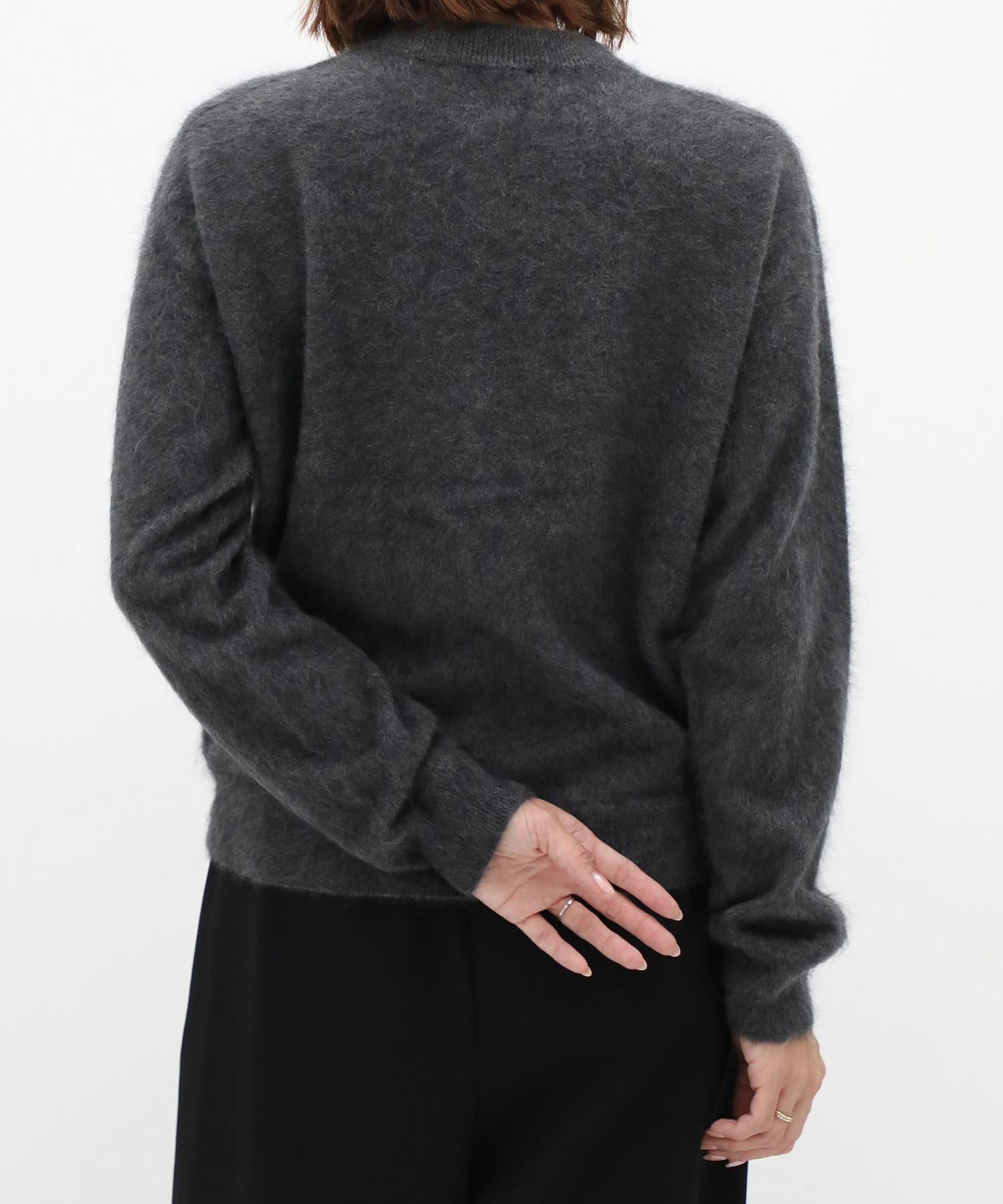 ROYAL CASHMERE FUR CREWNECK CARDIGAN ATON