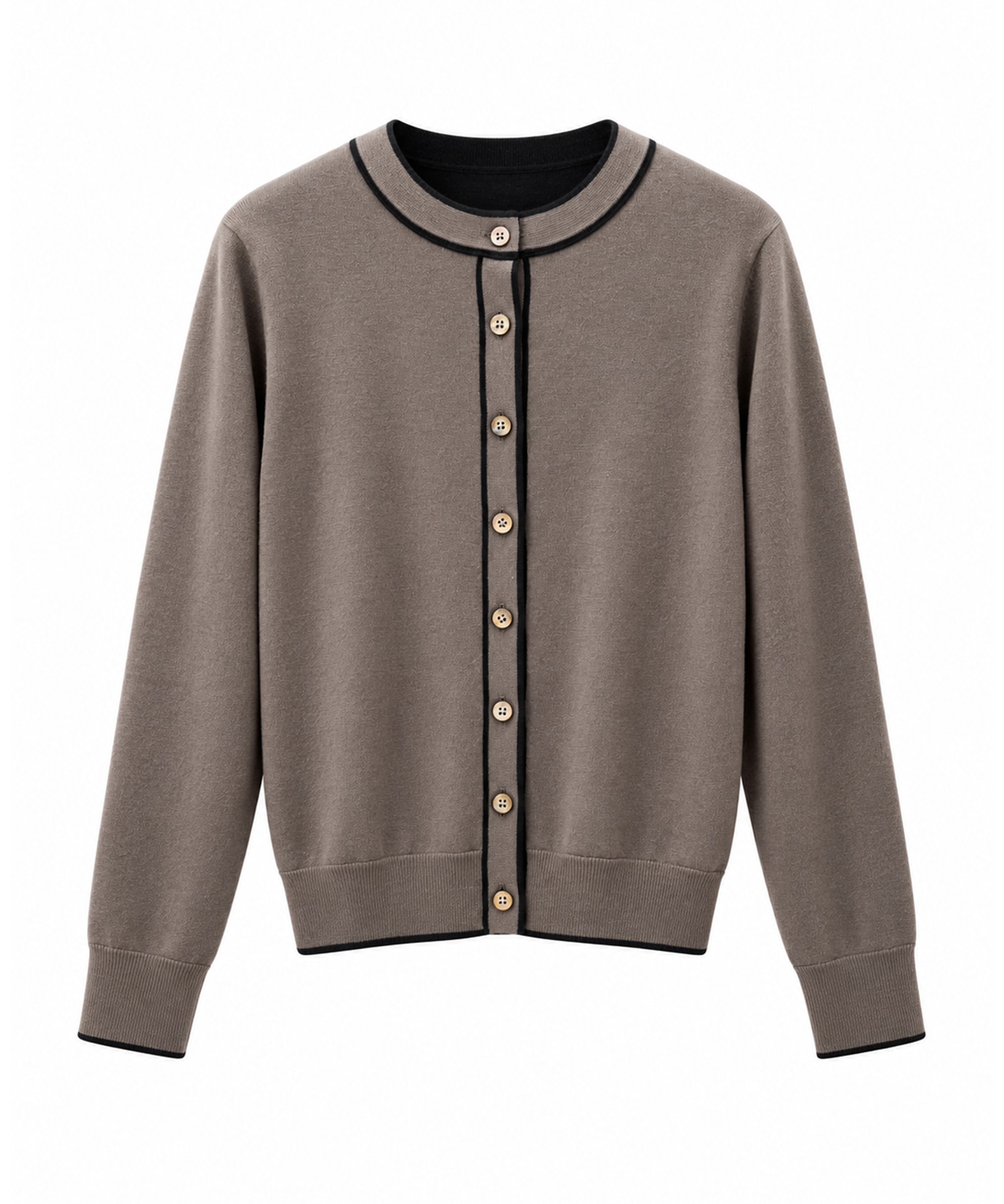 CASHMERE/SILK REVERSIBLE CREW NECK CARDIGAN THE TOKYO