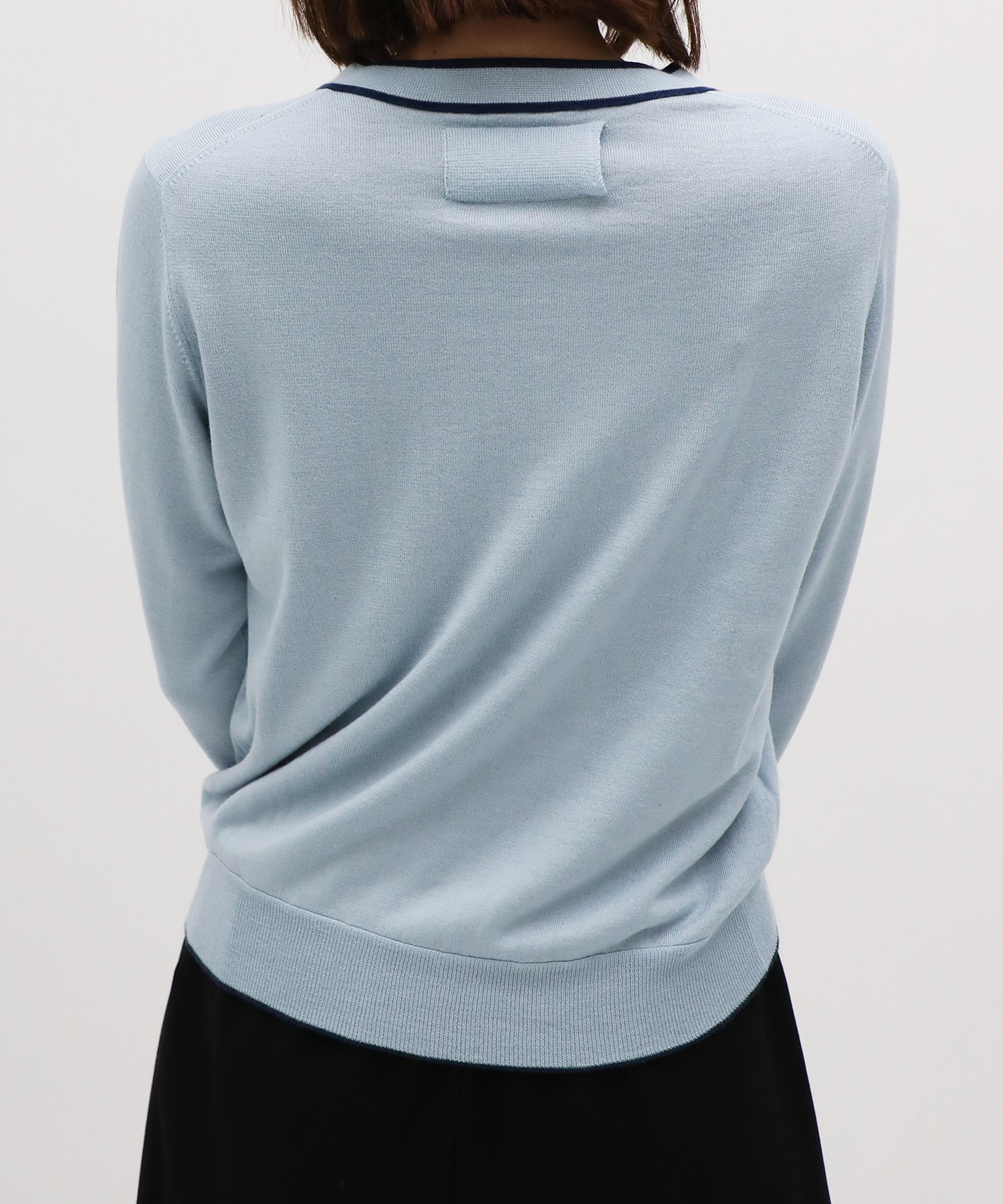CASHMERE/SILK REVERSIBLE CREW NECK CARDIGAN THE TOKYO