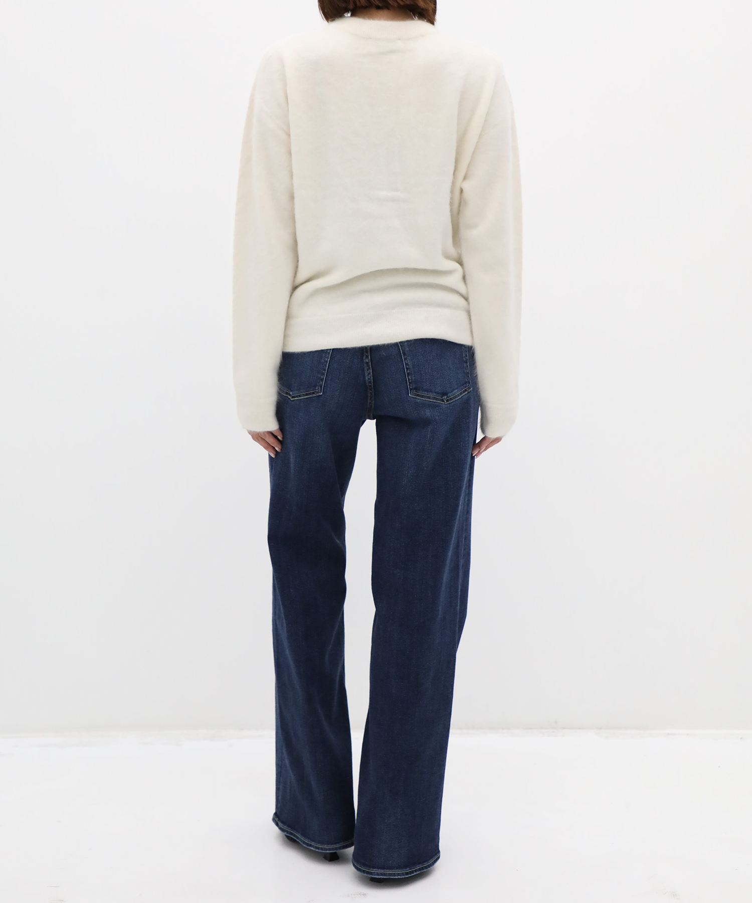 ROYAL CASHMERE FUR CREWNECK CARDIGAN ATON