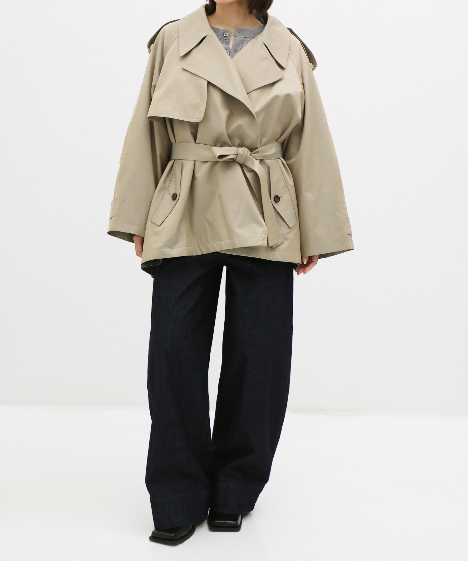 Chambray Trench Over Coat IIROT