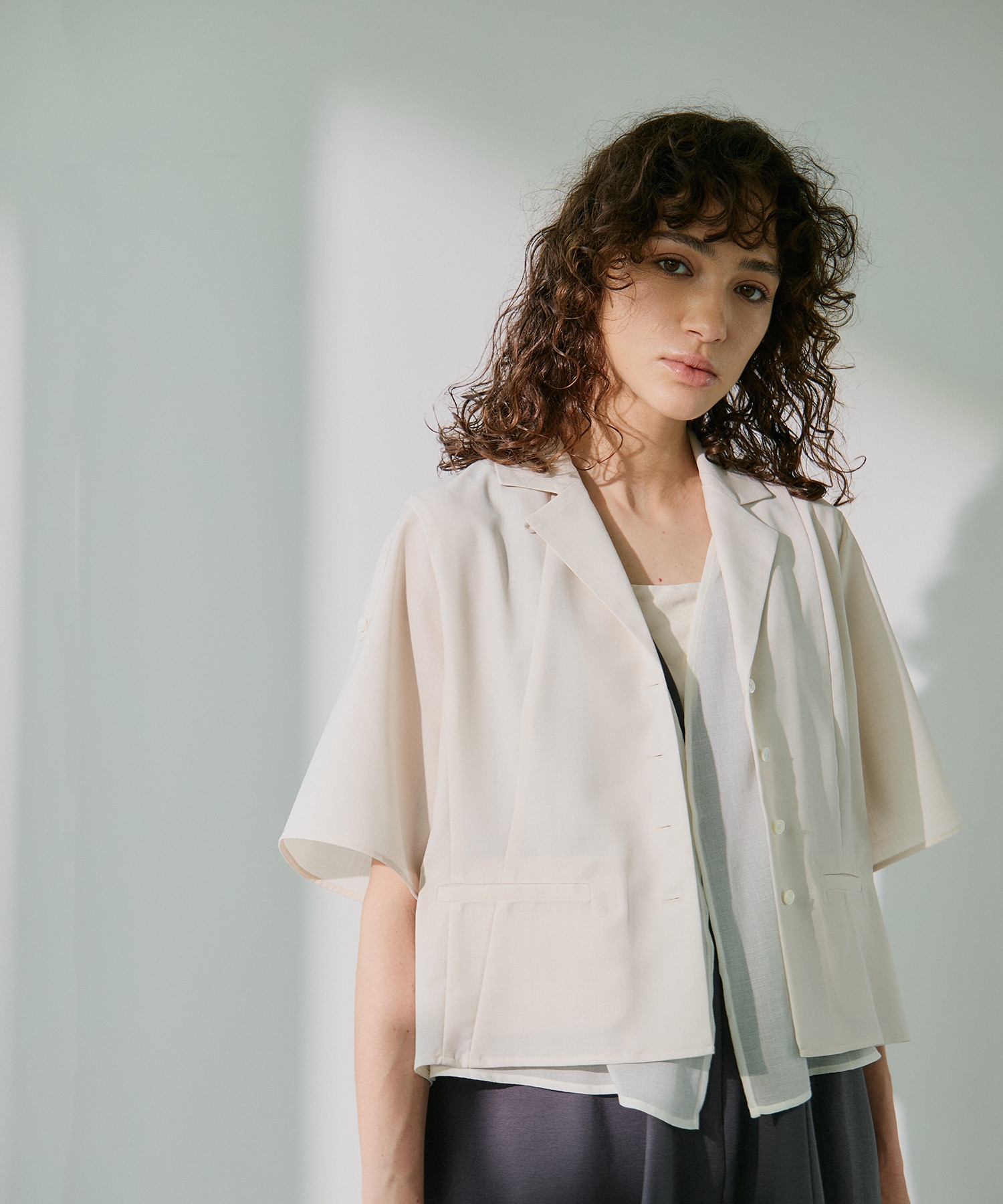 Open Collar Combi Shirts RITAN