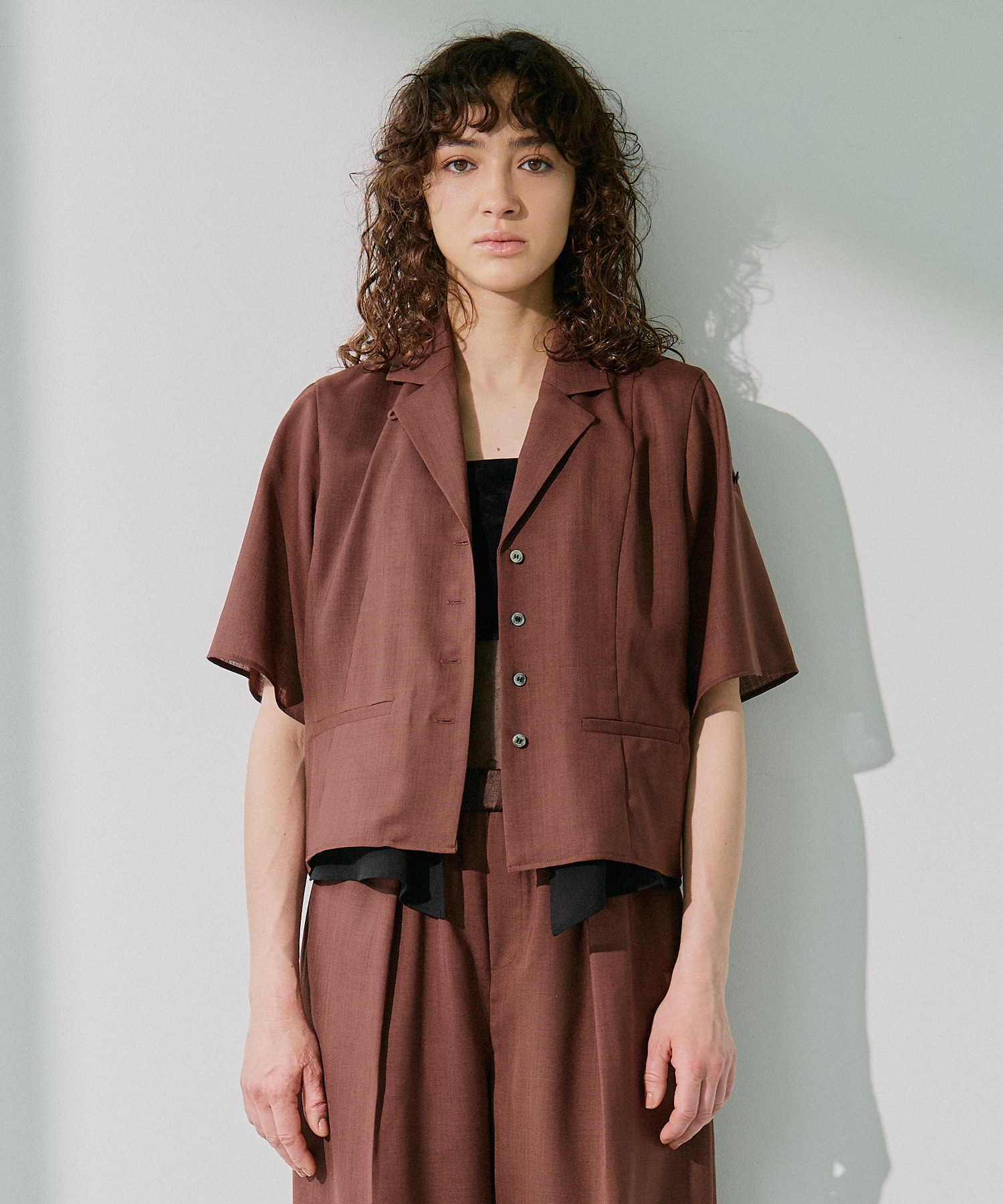 Open Collar Combi Shirts RITAN
