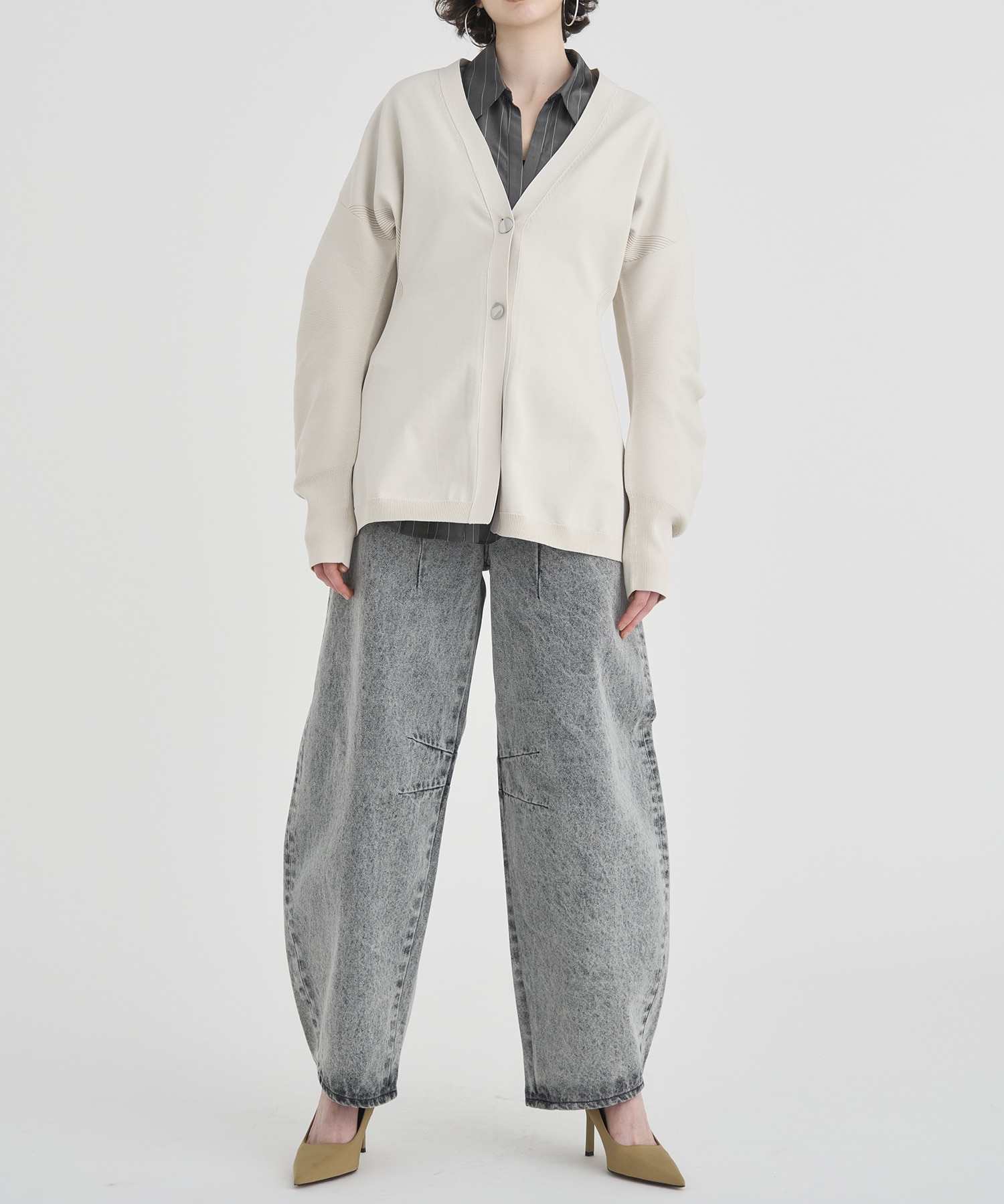 Arch Sleeve Knit Cardigan RITAN