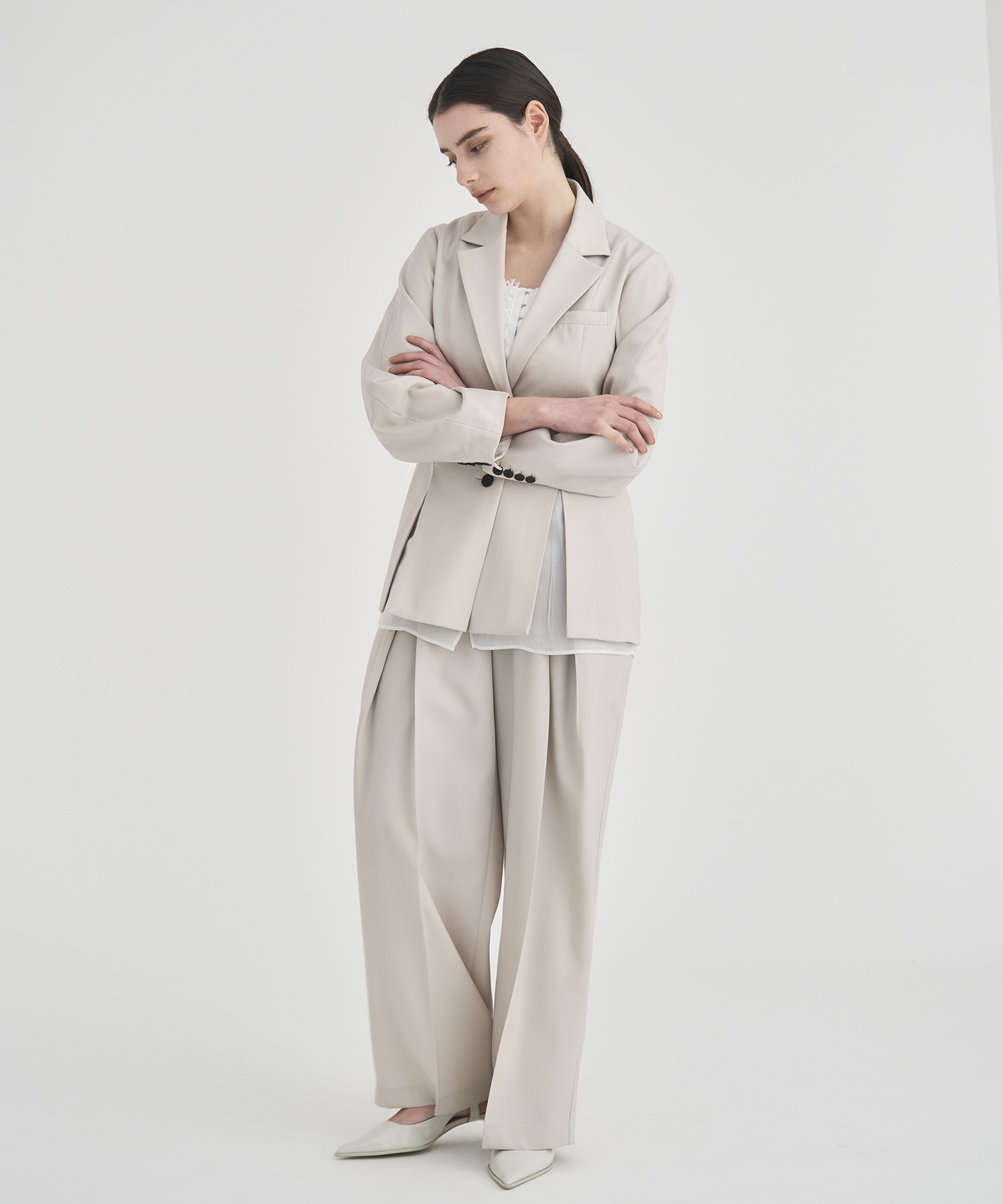 Double Tack Wide Pants RITAN