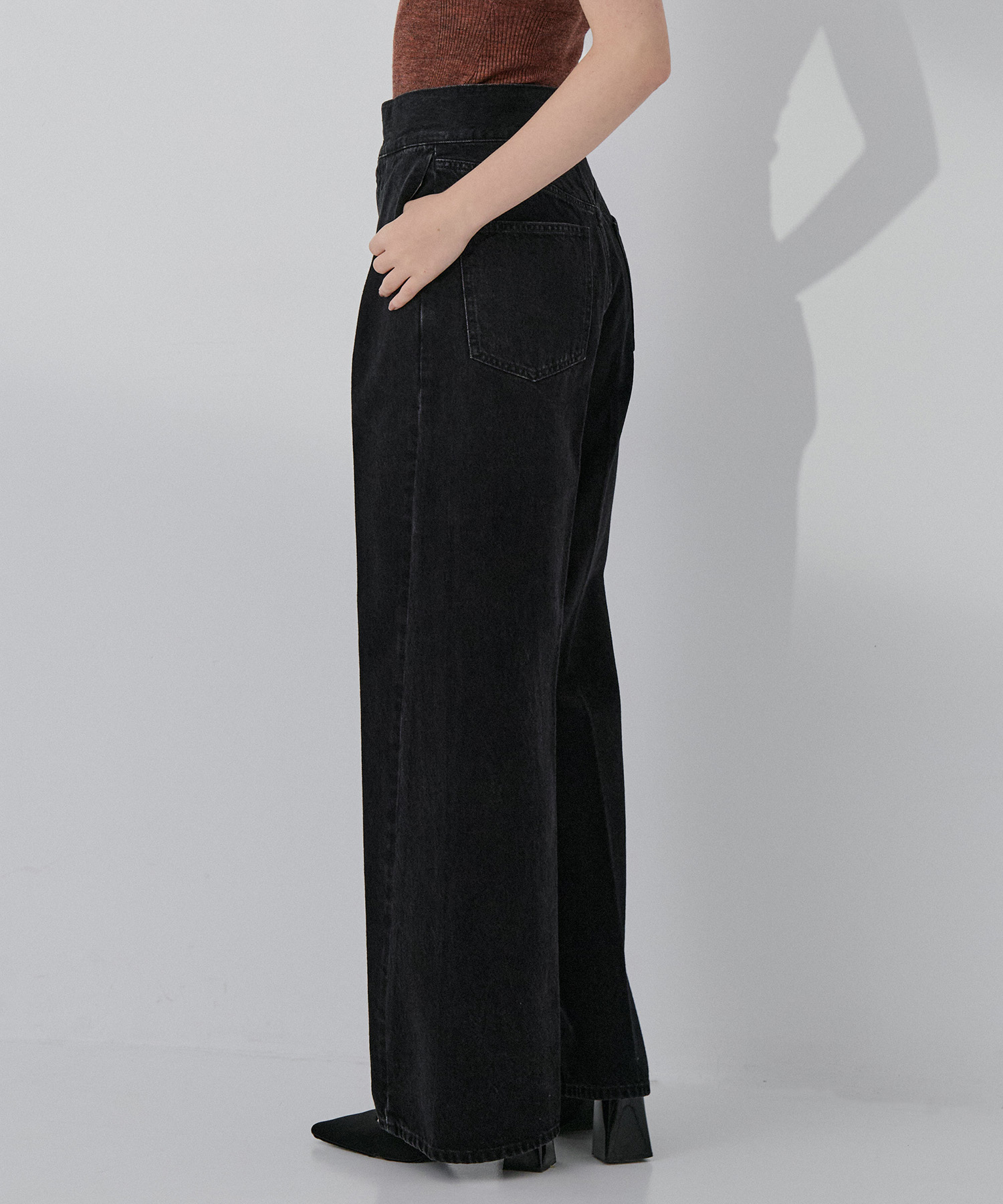 High Waist  Tack Denim RITAN
