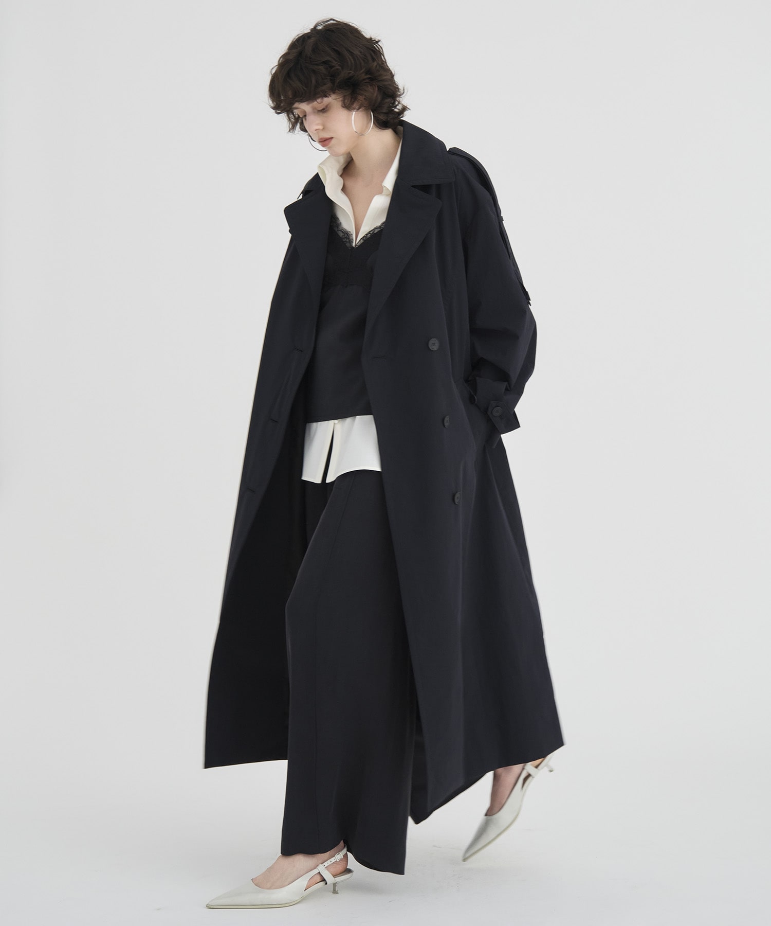 Wide Lapel Trench Coat RITAN
