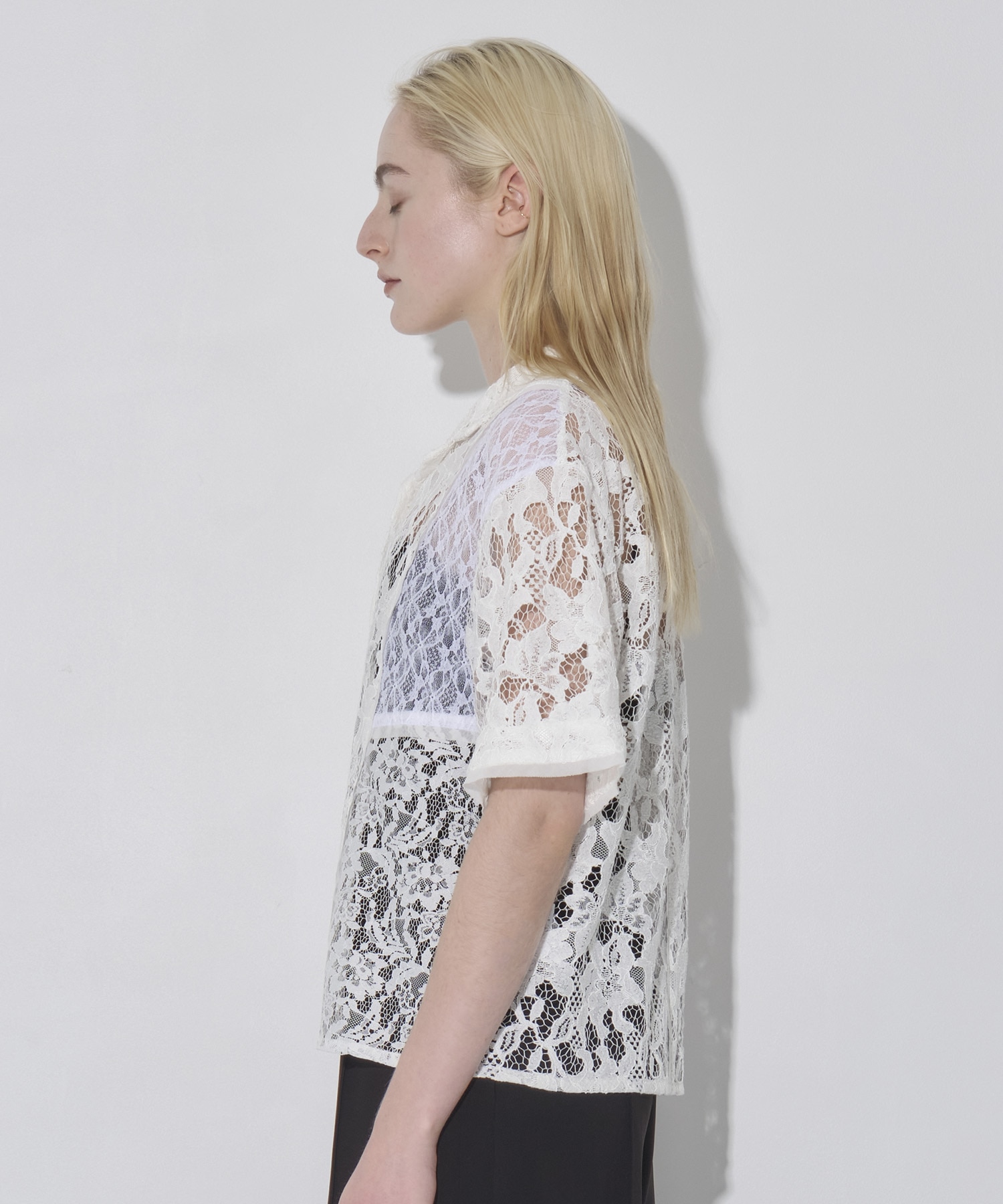 Open Collar Lace Shirts RITAN
