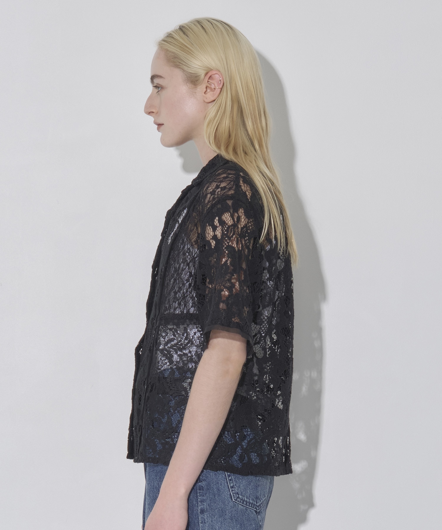 Open Collar Lace Shirts RITAN