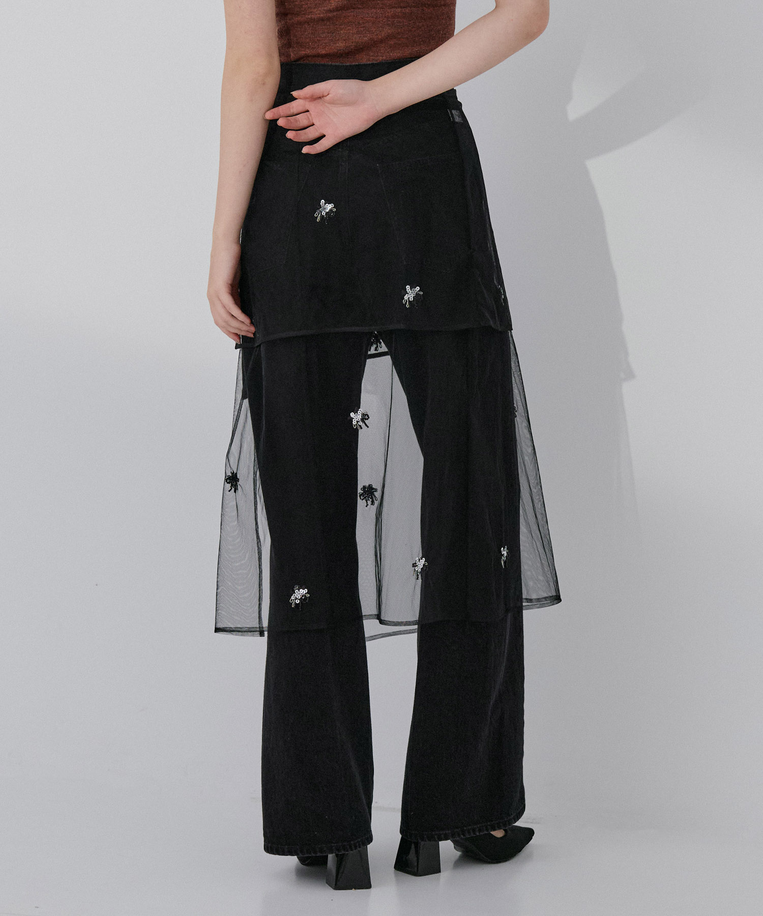 Tulle Motife Skirt RITAN