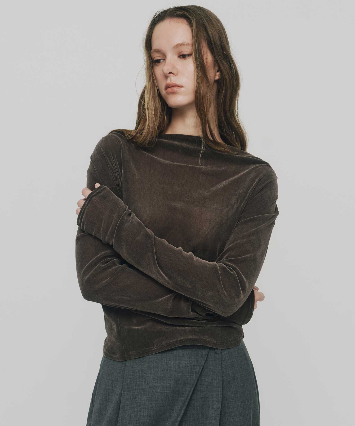 2way Sheer Velor Tops RITAN